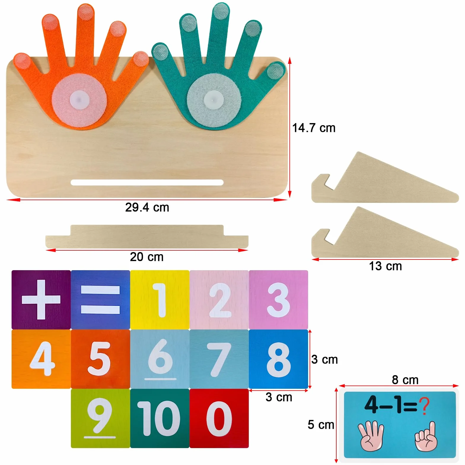 Montessori zabawki matematyczne dla dzieci, drewniane cyfry edukacyjne zabawki edukacyjne Montessori do liczenia palców dla chłopców dziewcząt prezent wiek 3 lat