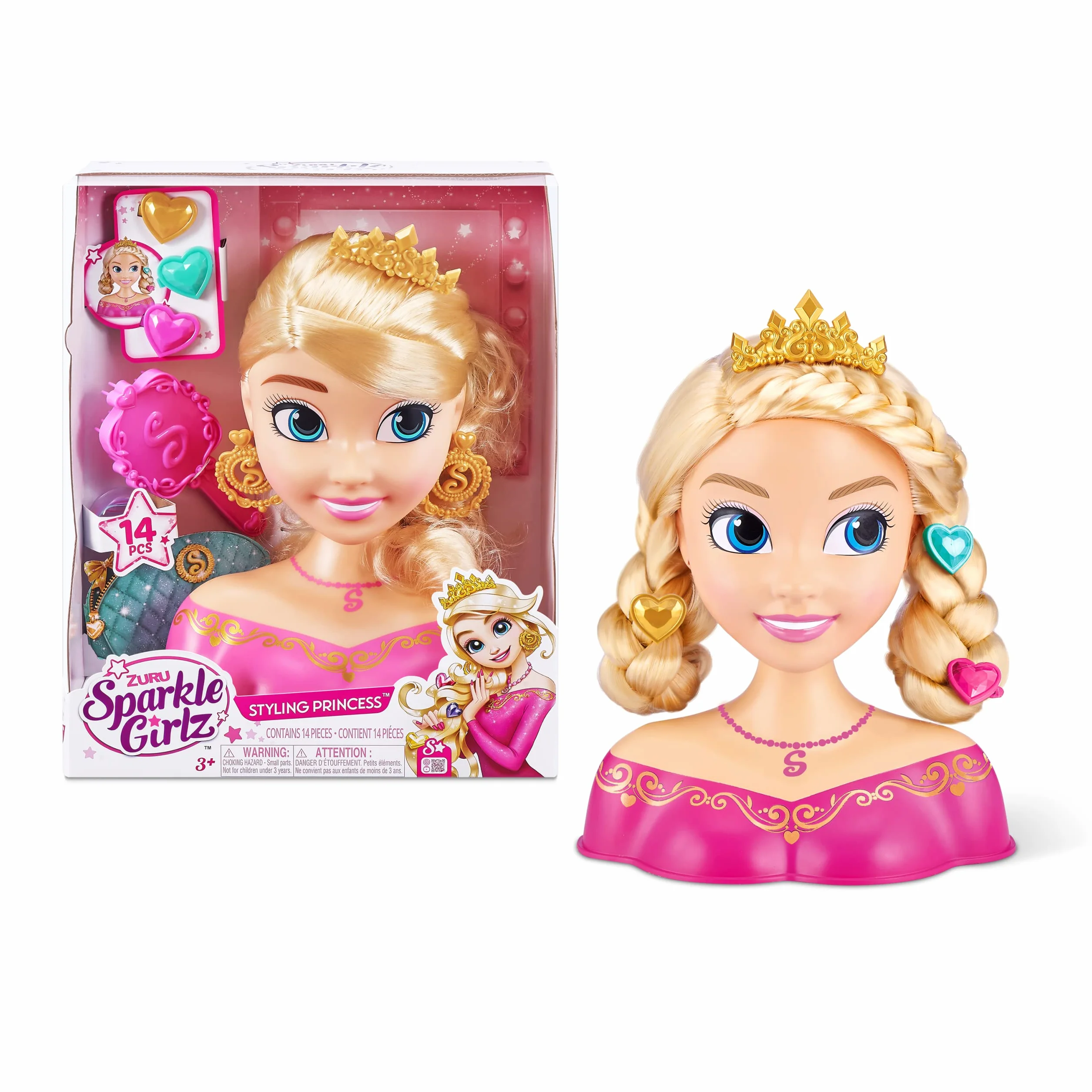 Sparkle Girlz Głowa księżniczki do stylizacji włosów