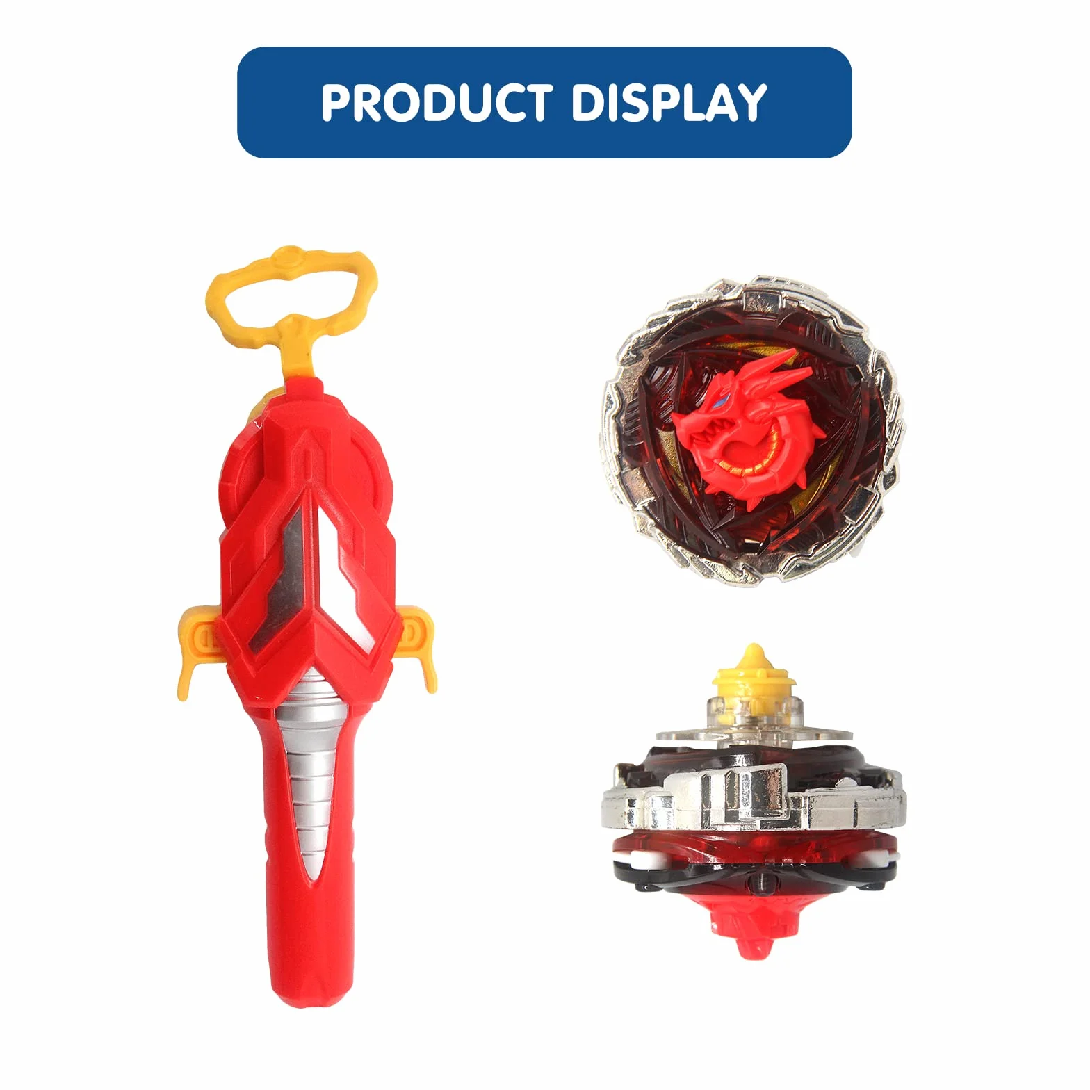 Infinity Nado Magnetyczna wyrzutnia Spinner Endless Battle, płonący smok - prezent dla dzieci 5+