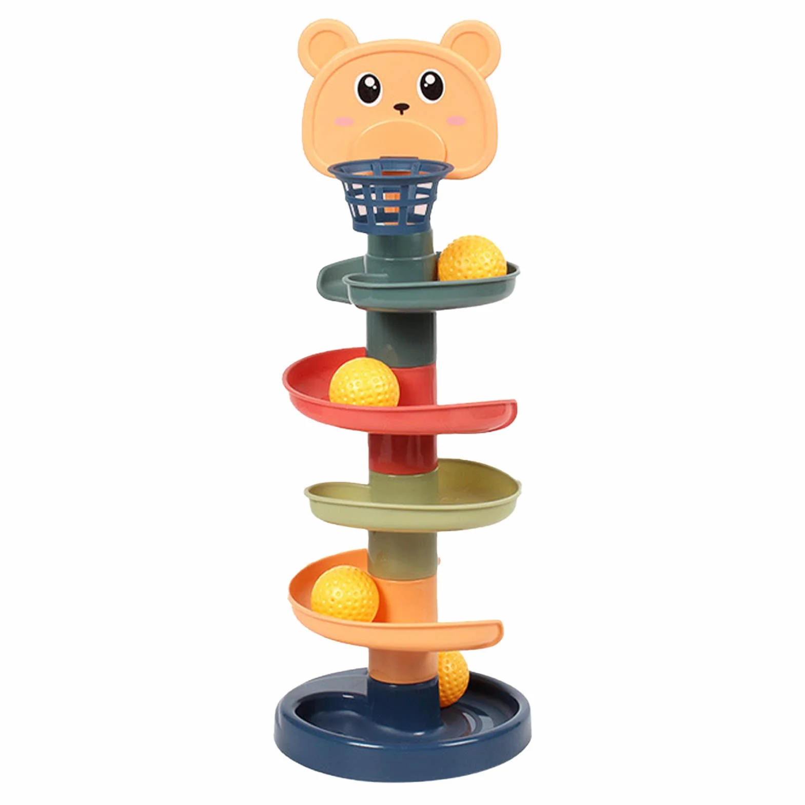 Sxhlseller Baby Ball Tower Interaktywna Kolorowa Zabawka Edukacyjna dla Małych Dzieci, Pielęgnująca koncentrację, Tworzywo Sztuczne