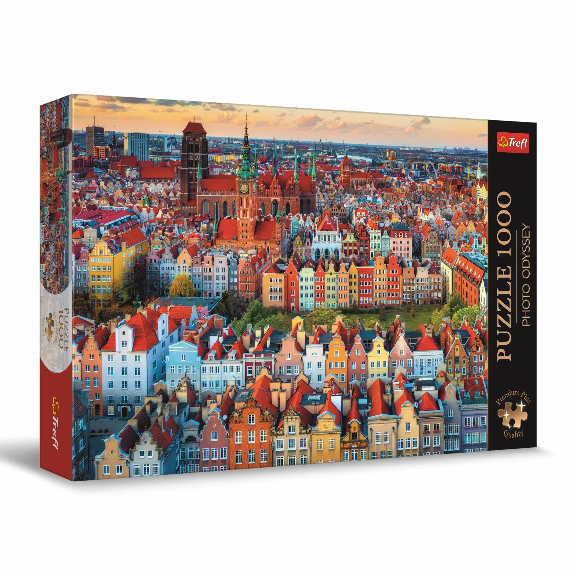Trefl Premium Plus Quality - Puzzle Photo Odyssey: Widok na Gdańsk, Polska - 1000 Elementów, Niepowtarzalna Seria Fotograficzna, Idealne Dopasowanie Elementów, dla Dorosłych i Dzieci od 12 lat