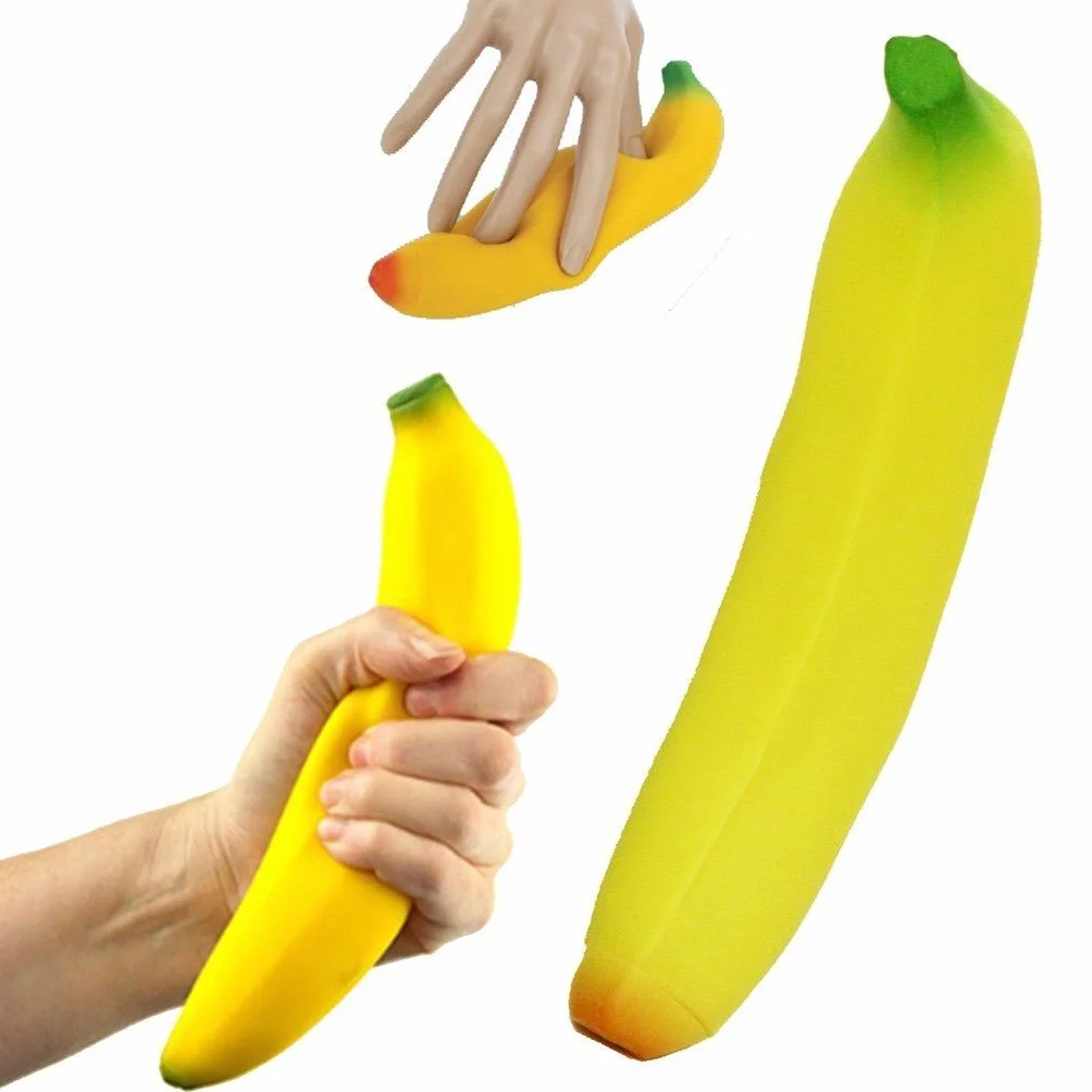 Tobar 30232 Squishy Banan 1 sztuka, żółty, mały
