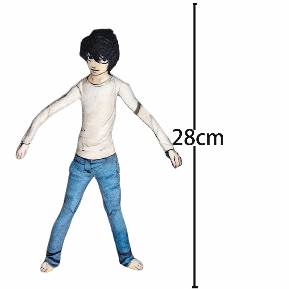 Light Yagami L Figure Plush Anime Skręcalne Figurki Akcji Lalka Cartoon Poduszka Możliwa Figurka Anime Dekoracja Domu Kanapy