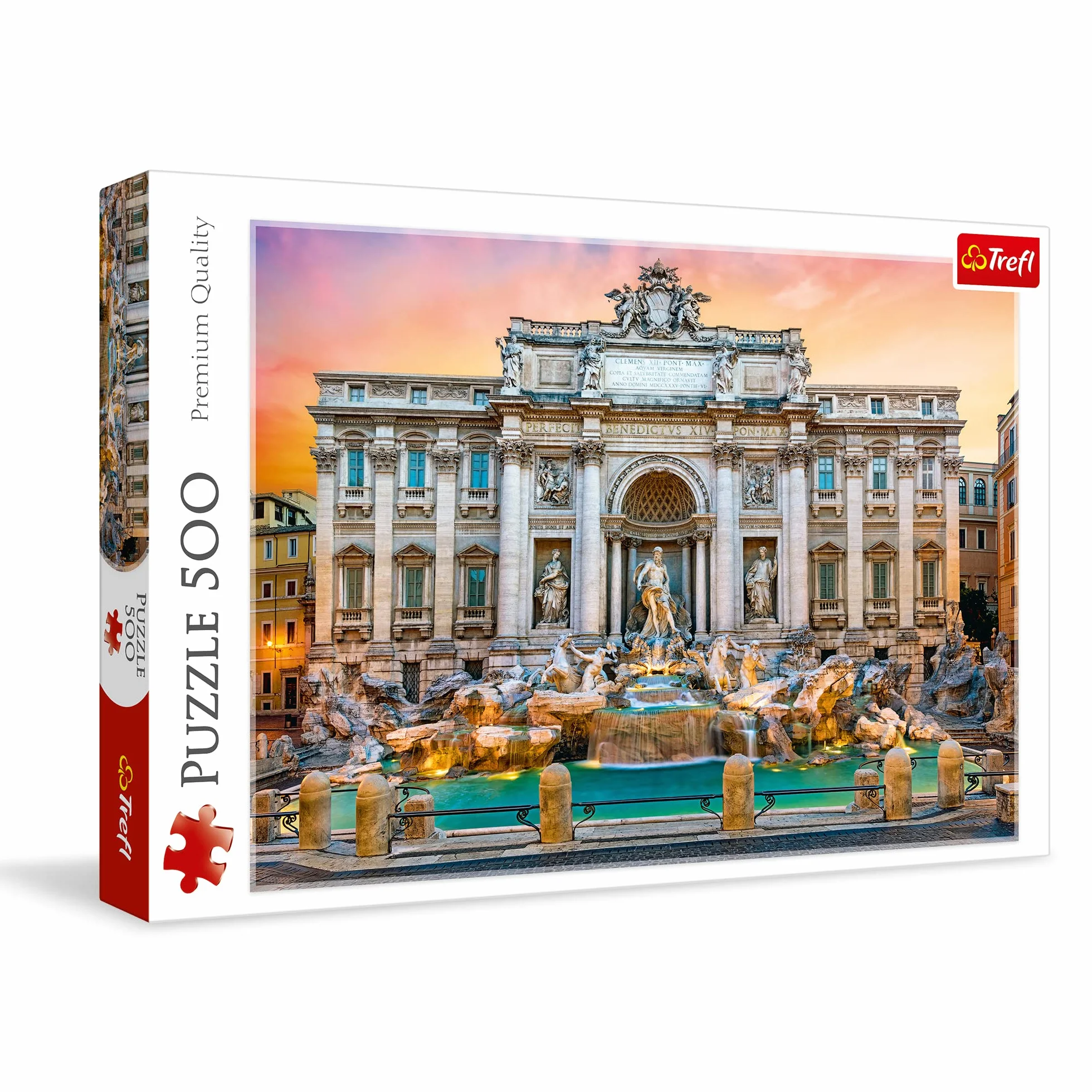 Trefl Fontanna di Trevi, Rzym Puzzle 500 Elementów o Wysokiej Jakości Nadruku dla Dorosłych i Dzieci od 10 lat