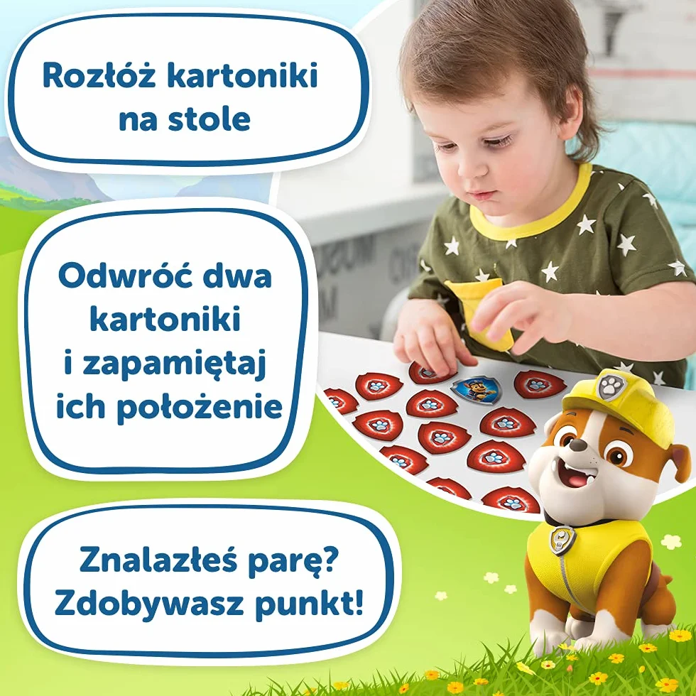 Trefl Memos Psi Patrol Rodzinna Gra dla Dzieci od 3 lat