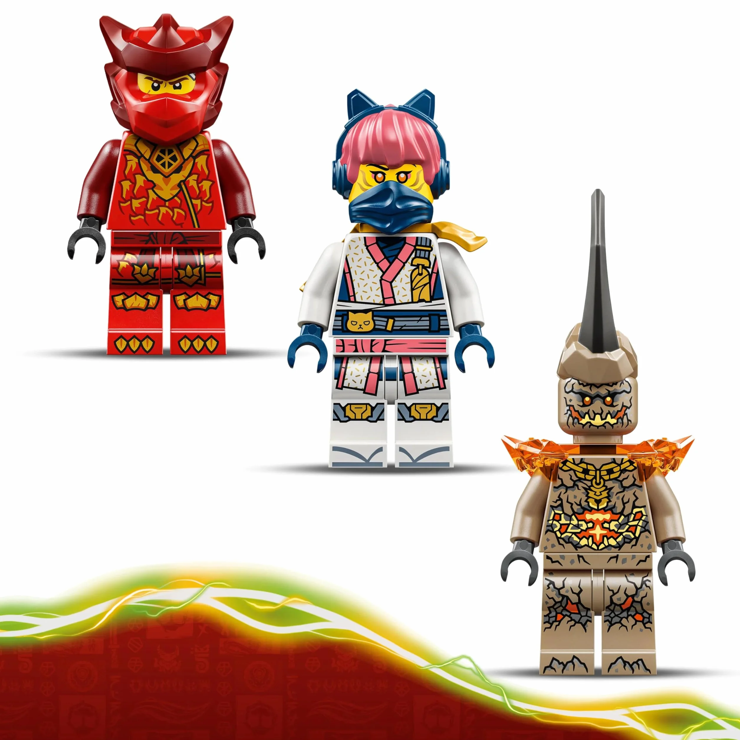 LEGO NINJAGO Smok-mech Kaia — zestaw bitewny, zabawka dla dzieci w wieku od 6 lat, zestaw klocków z trzema minifigurkami, drobny upominek, ninja prezent urodzinowy dla chłopca i dziewczynki 71851