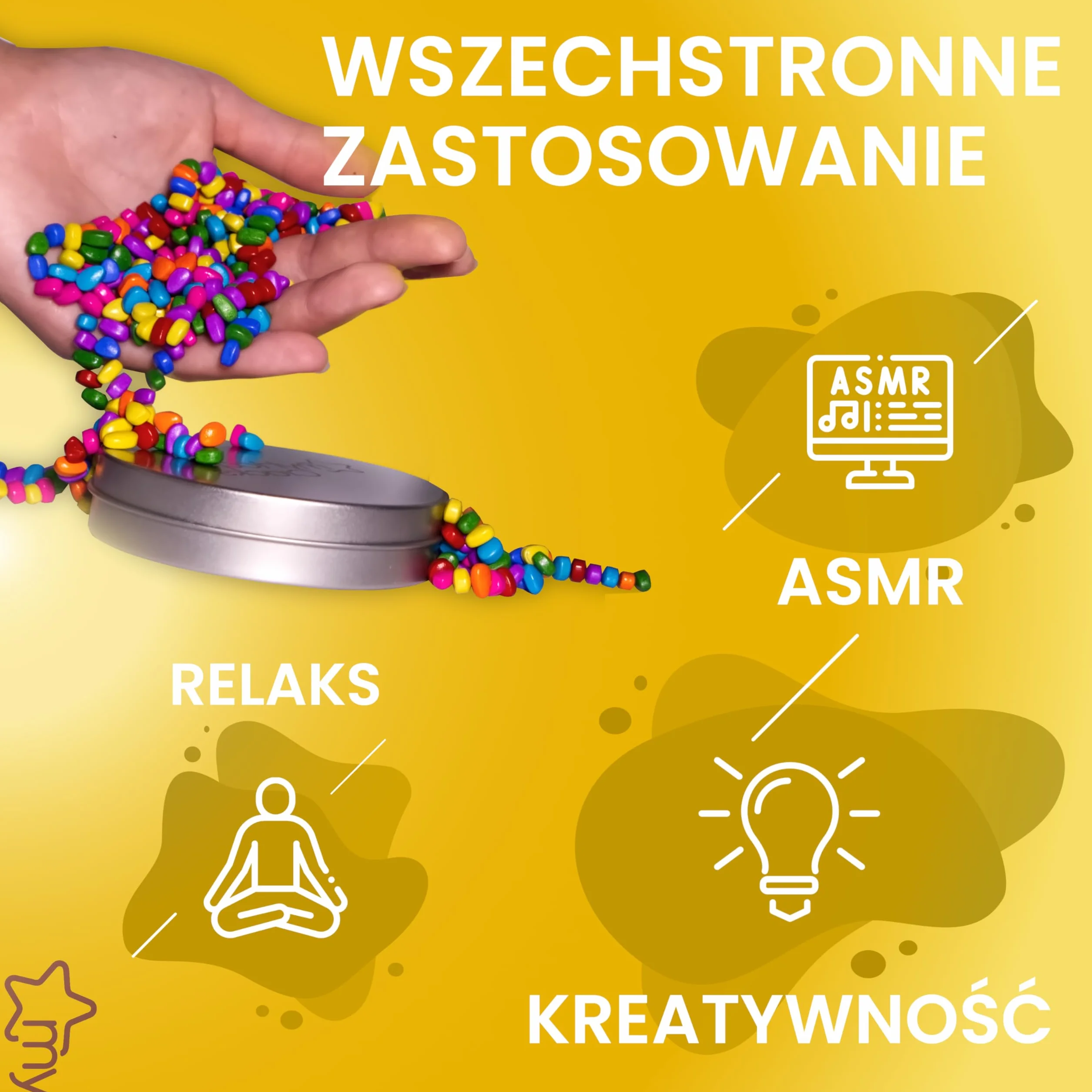 myHodo Crack Magnets Zestaw | 2x Sfery Magnetyczne (33 mm) i 550+ Kolorowych Kamieni (~6 mm) | Dotykowy Zestaw do ASMR, Antystresu i Kreatywności | Prezent Antystresowy | Skupienie i Relaks
