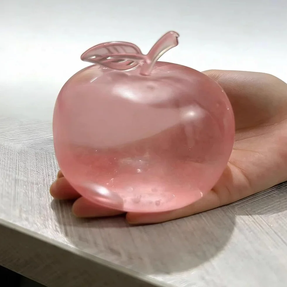 Squishies zabawki antystresowe, zielone / różowe jabłko, piłka antystresowa, zabawka dla dorosłych, łagodzenie lęku, zabawa sensoryczna, dekoracja biurka