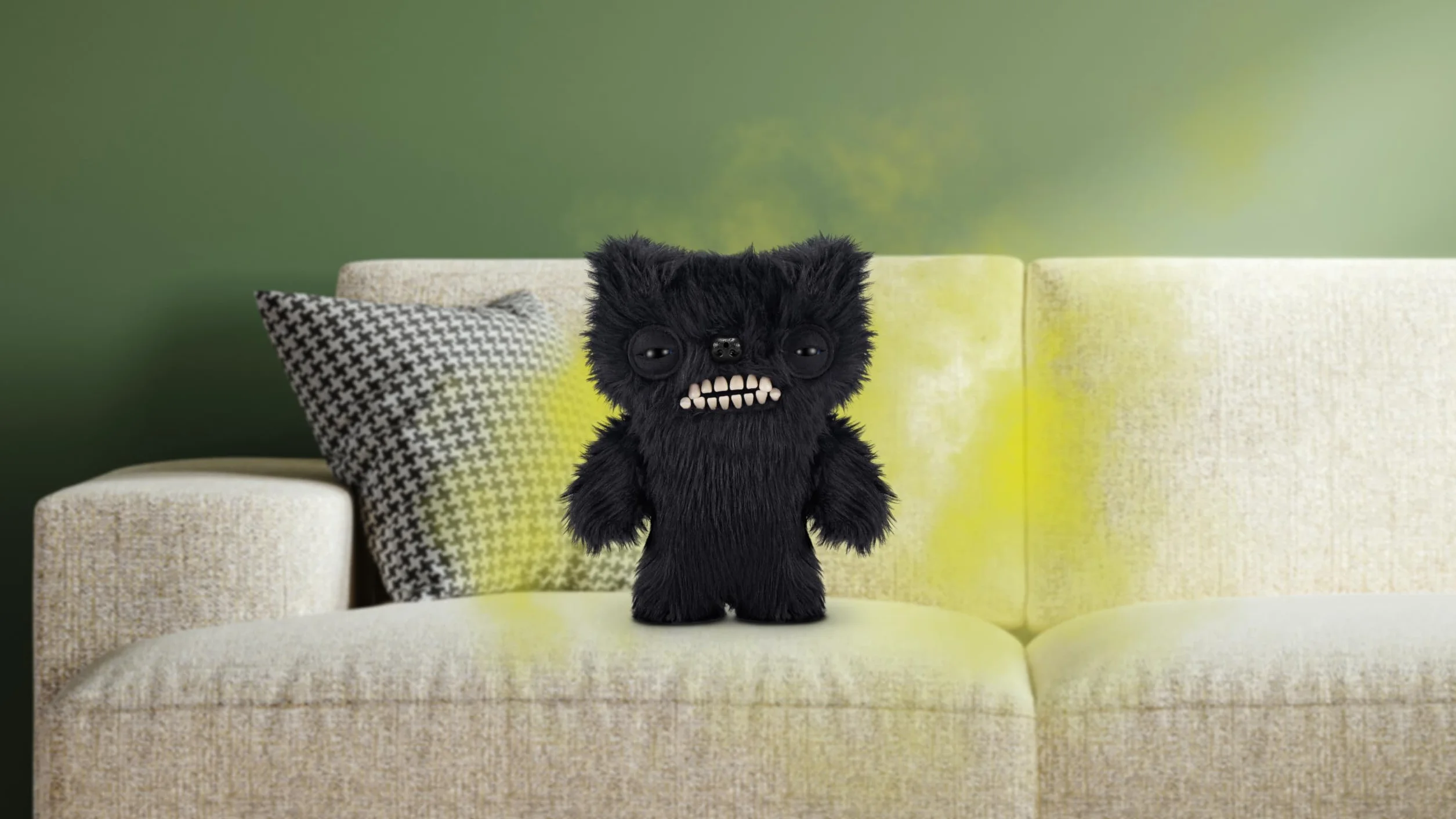 Fuggler Fart Face 23 cm do wyboru seria 1 firmy ZURU, Funny Ugly Monster pluszowa zabawka (Munch Munch – Black Long)
