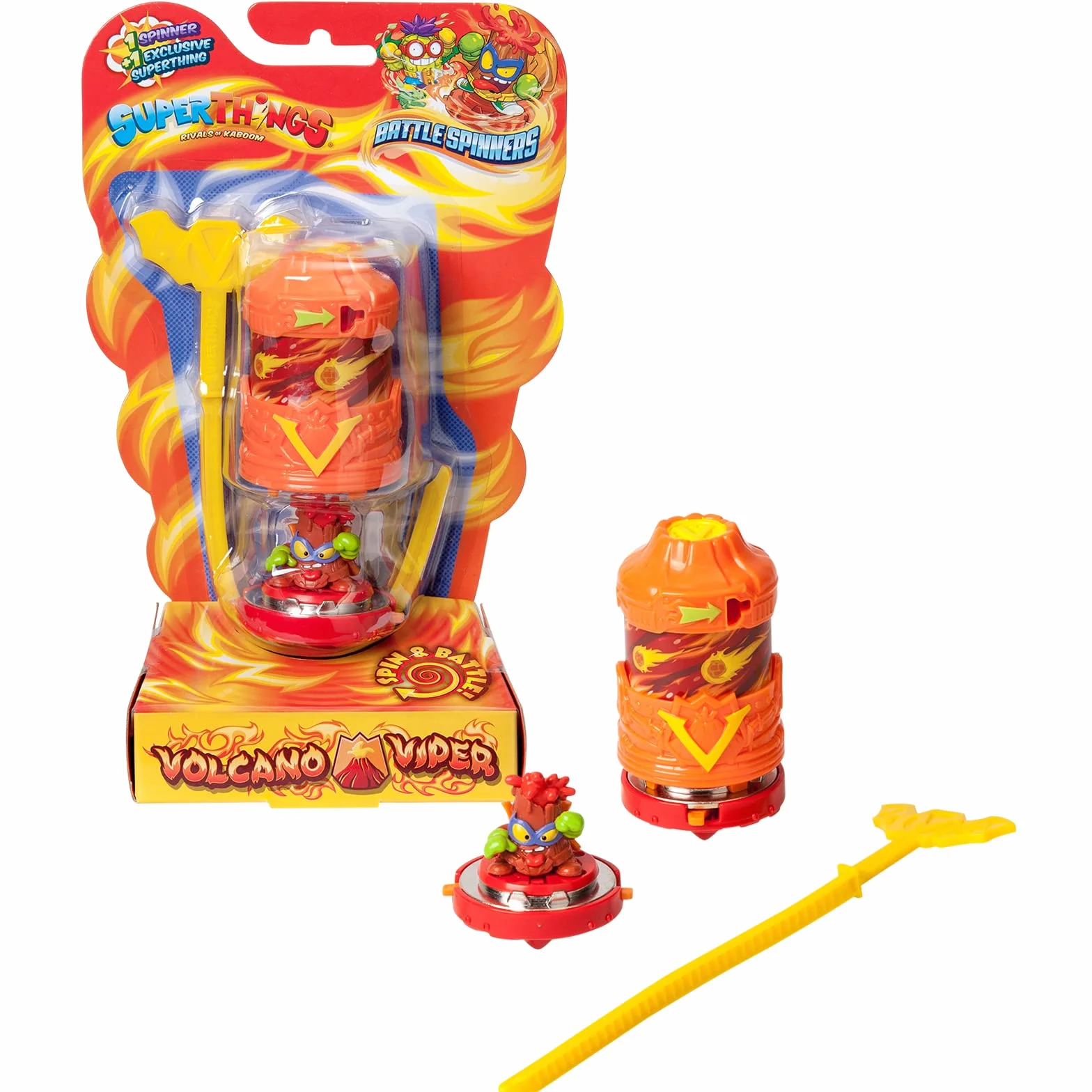 Superthings Rivals Of Kaboom Volcano Viper Spinner do Zabawy, Wielokolorowy, Od 3 lat, PSTSBB16IN20