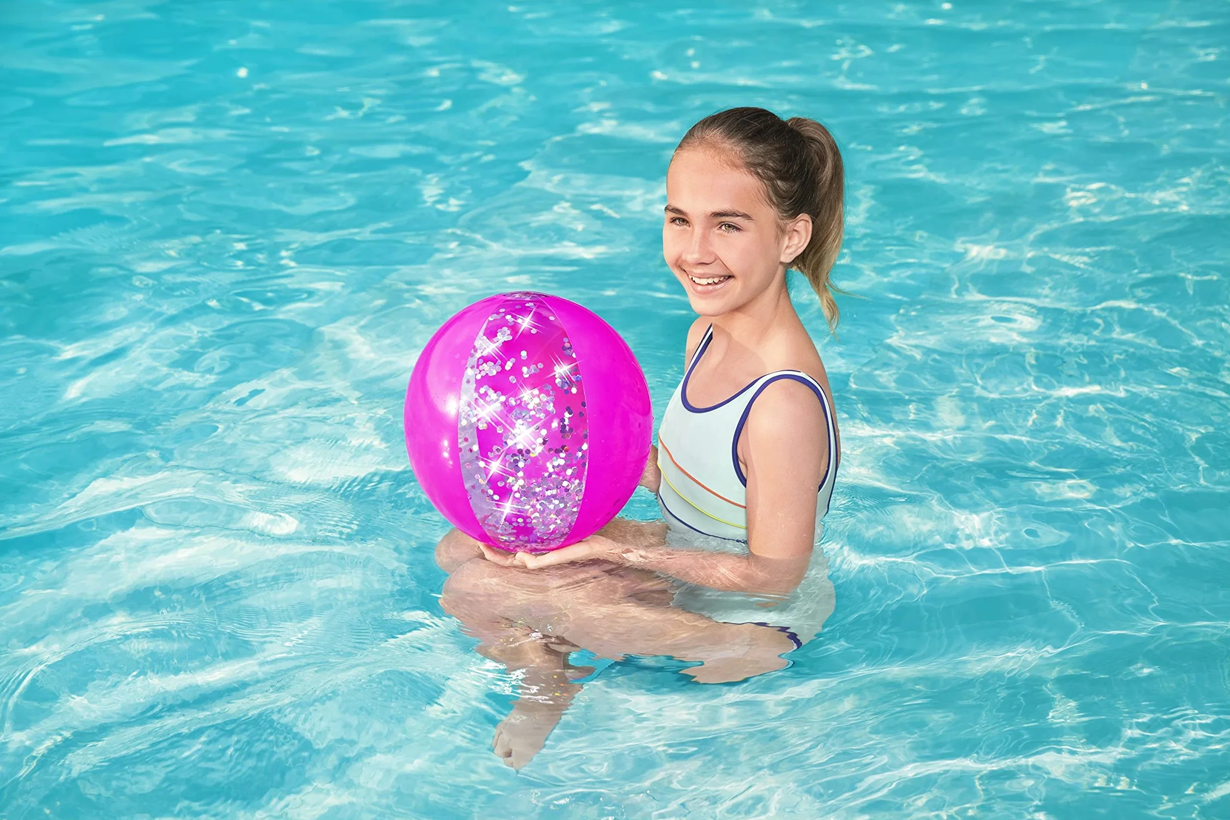 Bestway Float'N Fashion błyszcząca piłka wodna 41 cm, sortowana