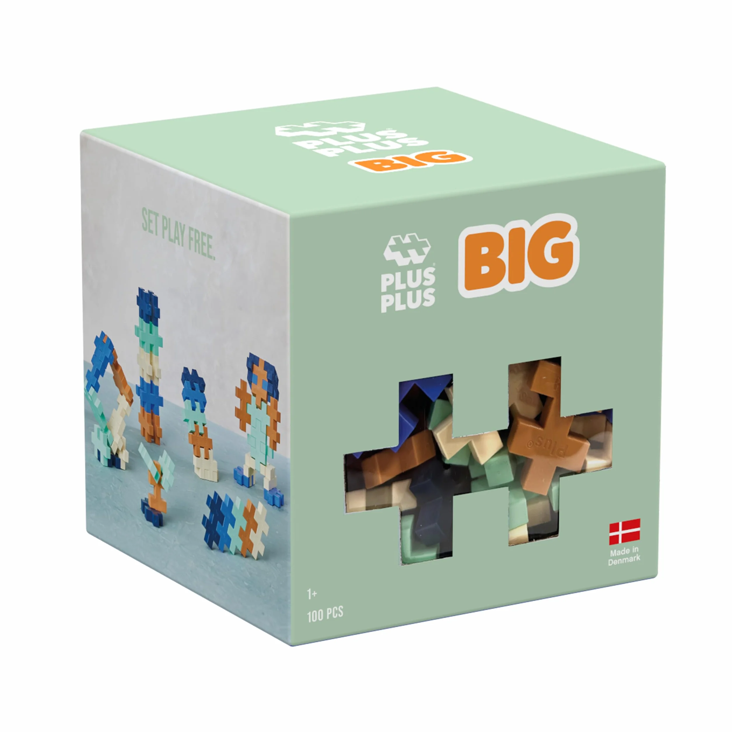 PLUS PLUS Zabawka z klocków – 100 dużych trwałych elementów – zabawki konstrukcyjne dla dzieci, kreatywne zasoby edukacyjne i zabawa STEM do domu i podróży, zabawki dla chłopców i dziewcząt w wieku 1