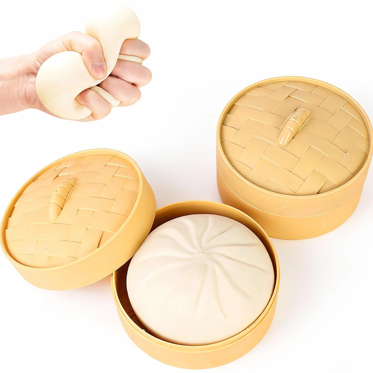 pieróg squishy, dla gigantycznych pierożków, dla rodziny (biały)