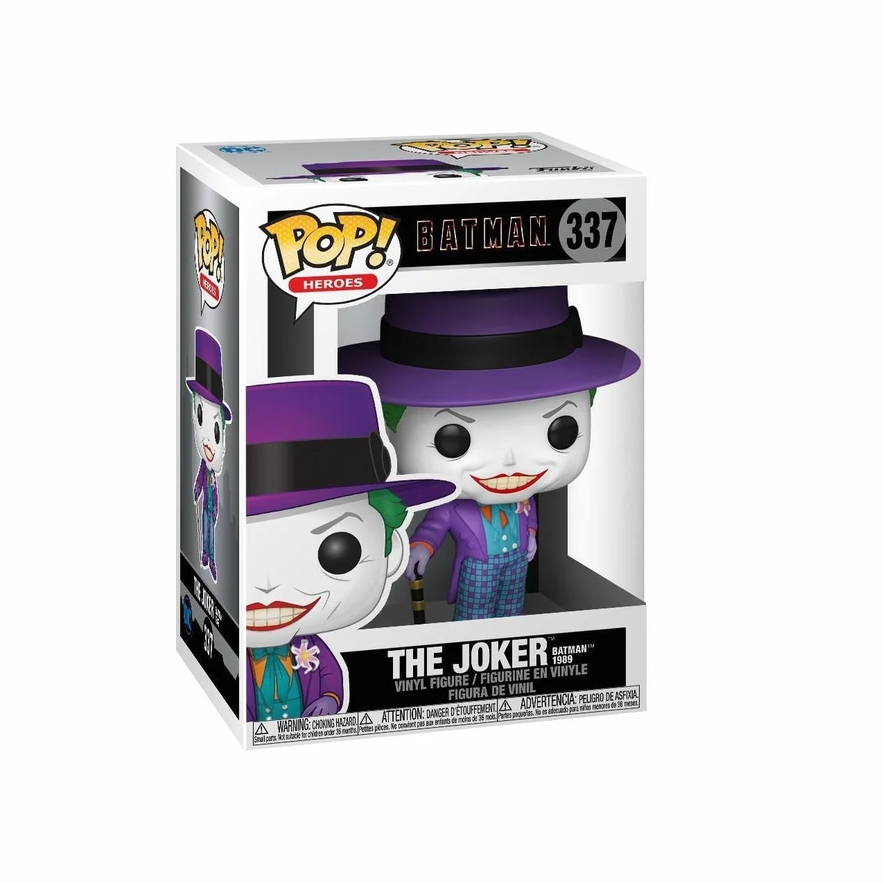 Funko POP! Heroes: DC Batman 1989 - Joker z kapeluszem - 1/6 szans na rzadki wariant pościgu - DC Comics - kolekcjonerska figurka winylowa - pomysł na prezent - oficjalny towar