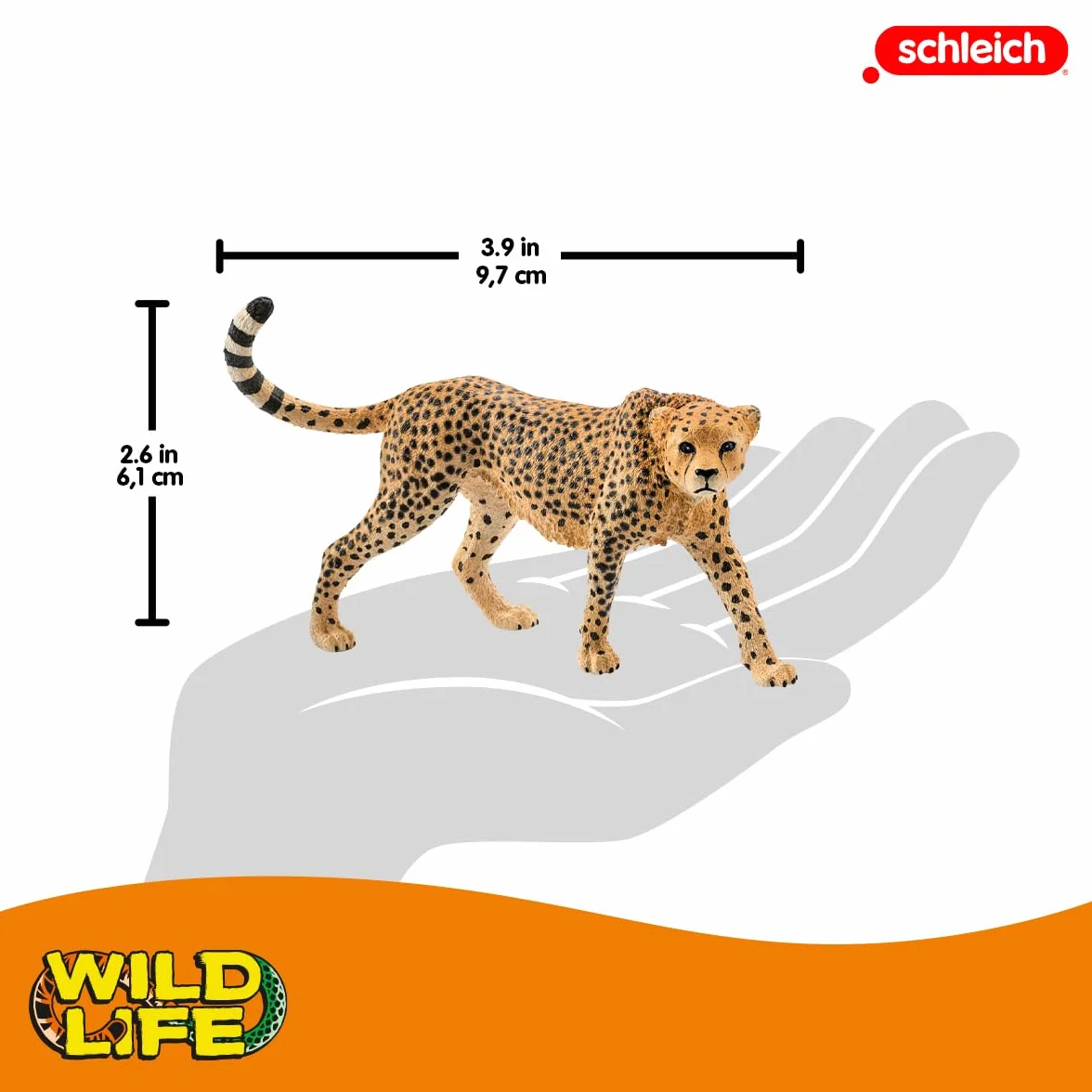 schleich 14746 Gepard, od 3 lat, WILD LIFE - figurka, 3 x 10 x 7 cm