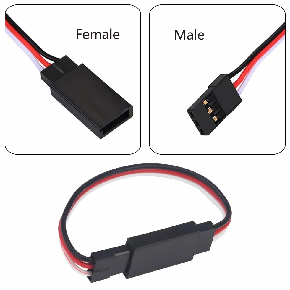 YIXISI 10 Sztuk 75mm Przedłużacz Serwa Przewód, Kable Serwo Typu JR, 3-Pinowy Przedłużacz 22AWG 60 Żył Przewód Męski na Żeński Futaba JR do Zdalnie Sterowanego Samolotu