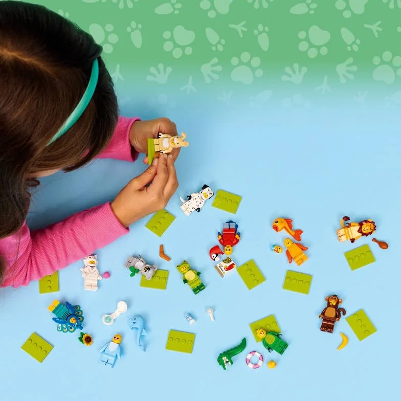 Lego kostium małpy - minifigurki z serii 28 zwierząt, pojedyncza minifigurka (Lego 71050)