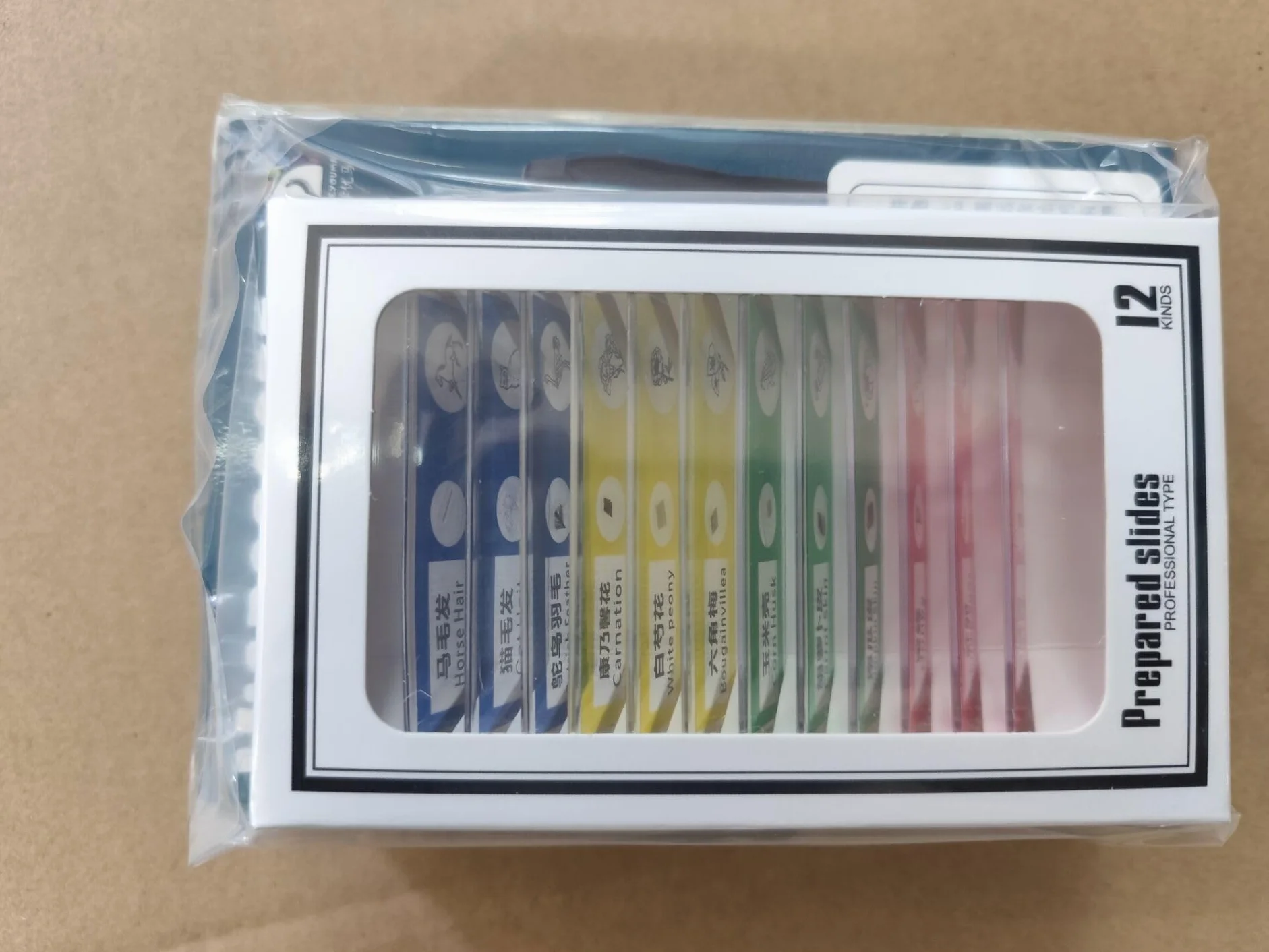 LangRay Mikroskop dziecięcy 60X-180X LED, 12 kieszonkowych szklanych drzwi, przenośny, kieszonkowy mini mikroskop do szkoły eksperymentalnej dla dzieci