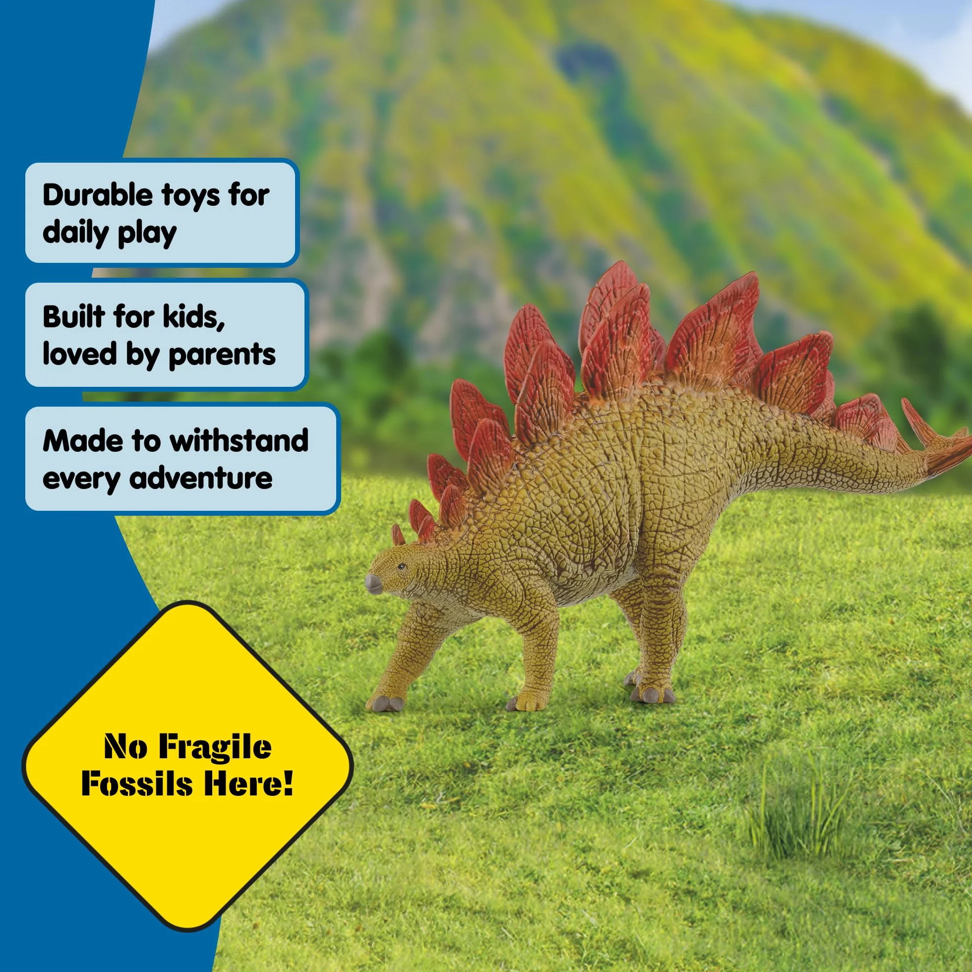 schleich DINOSAURS | Stegozaur 15040 | Szczegółowa figurka dinozaura | Dinozaur do kolekcjonowania | Prezent dla dziewczynek i chłopców | Od 3 lat | 5 × 20 × 10 cm