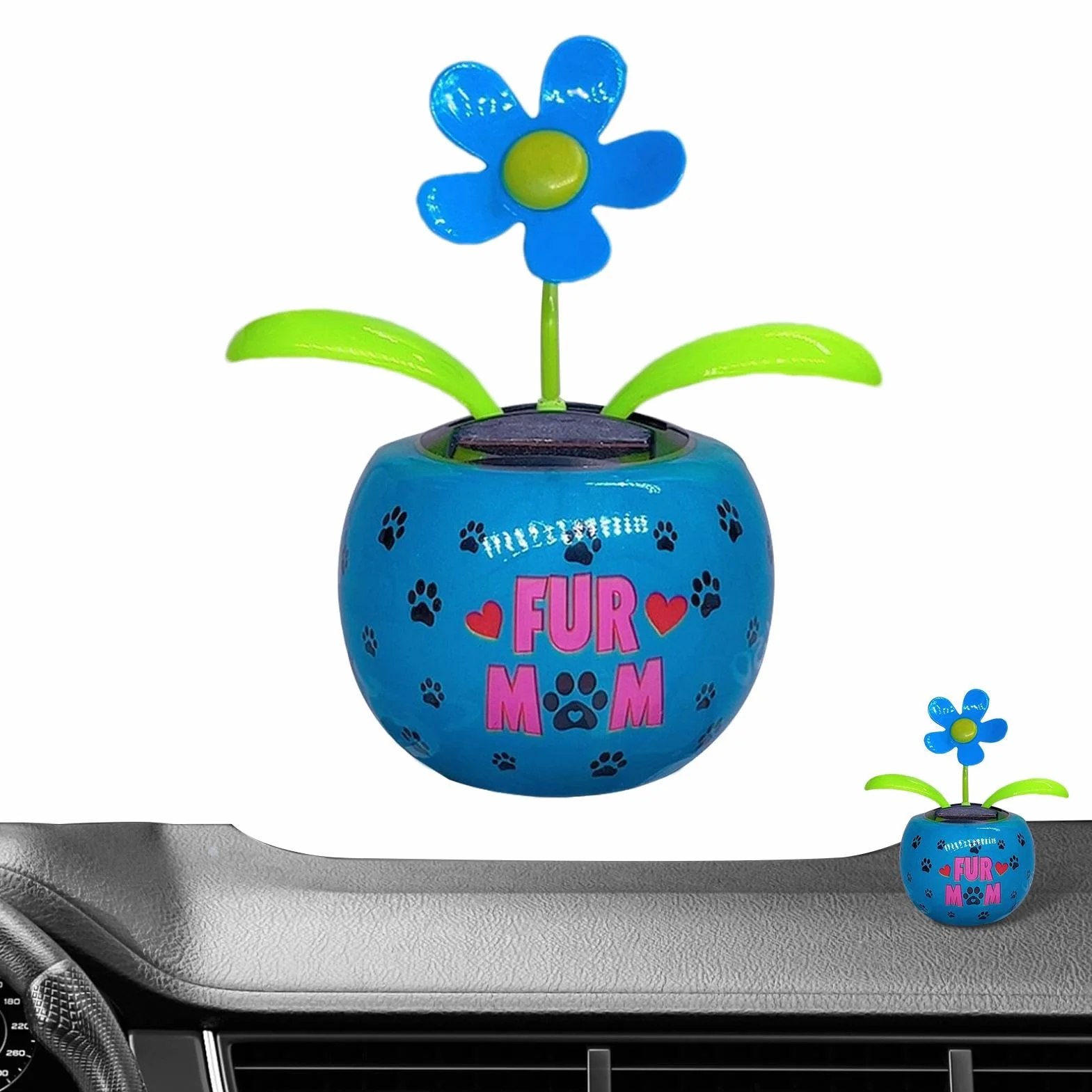 Kwiatowa dekoracja deski rozdzielczej | Ozdoby samochodowe Bobblehead - Auto Dancing Ornament Shaking Flower Solar Ornament dla entuzjastów samochodów