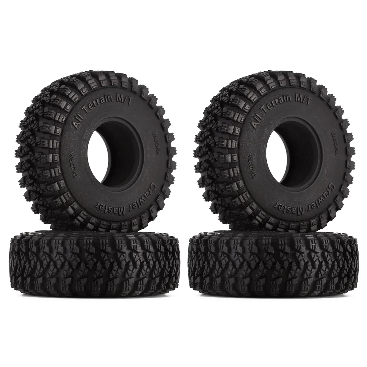INJORA Opony RC 1.0 Soft Rubber Tire do wszystkich terenów 58 x 20 mm do 1/24 1/18 TRX4M Axial SCX24 C10 Deadbolt JLU Gladiator Bronco Upgrade RC Crawler Car