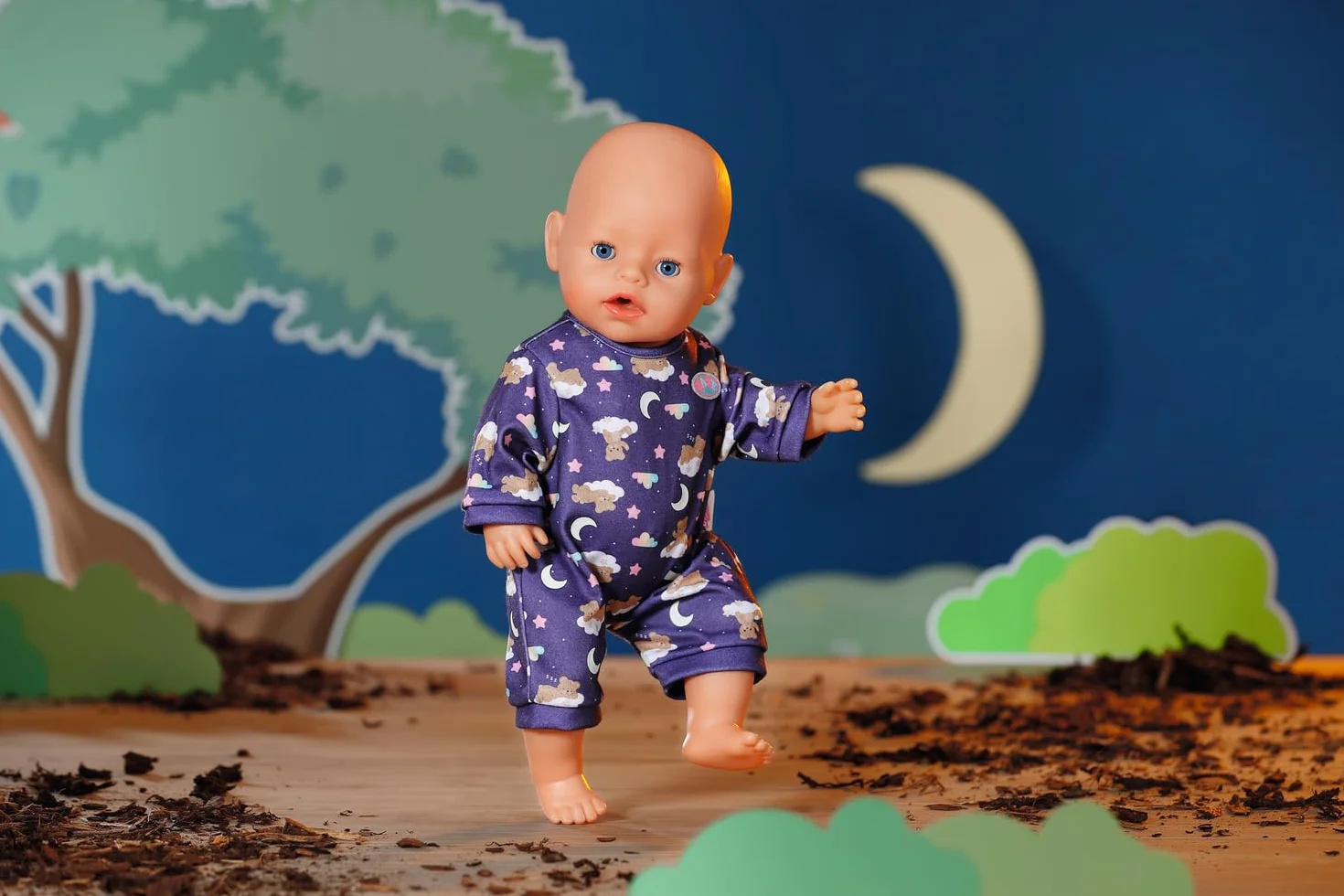 BABY born 836484 Teddy Schlafanzug Glow in The Dark, 43 cm
