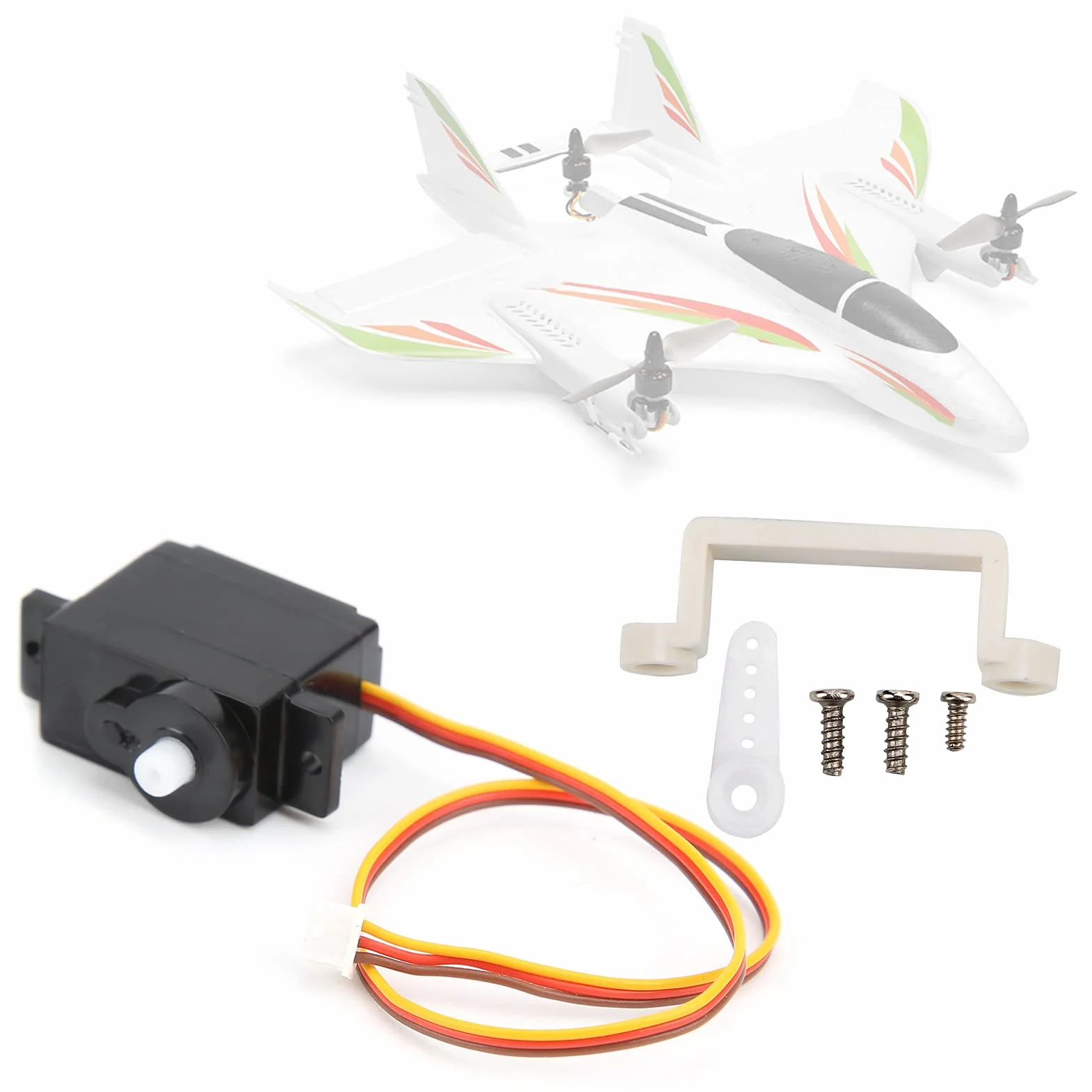 Stałopłat RC Samolot Servo z Ramieniem Serwomechanizmu i Podstawą Akcesorium RC do WLtoys XK X450, Ramię Serwomechanizmu i Akcesorium Podstawy RC