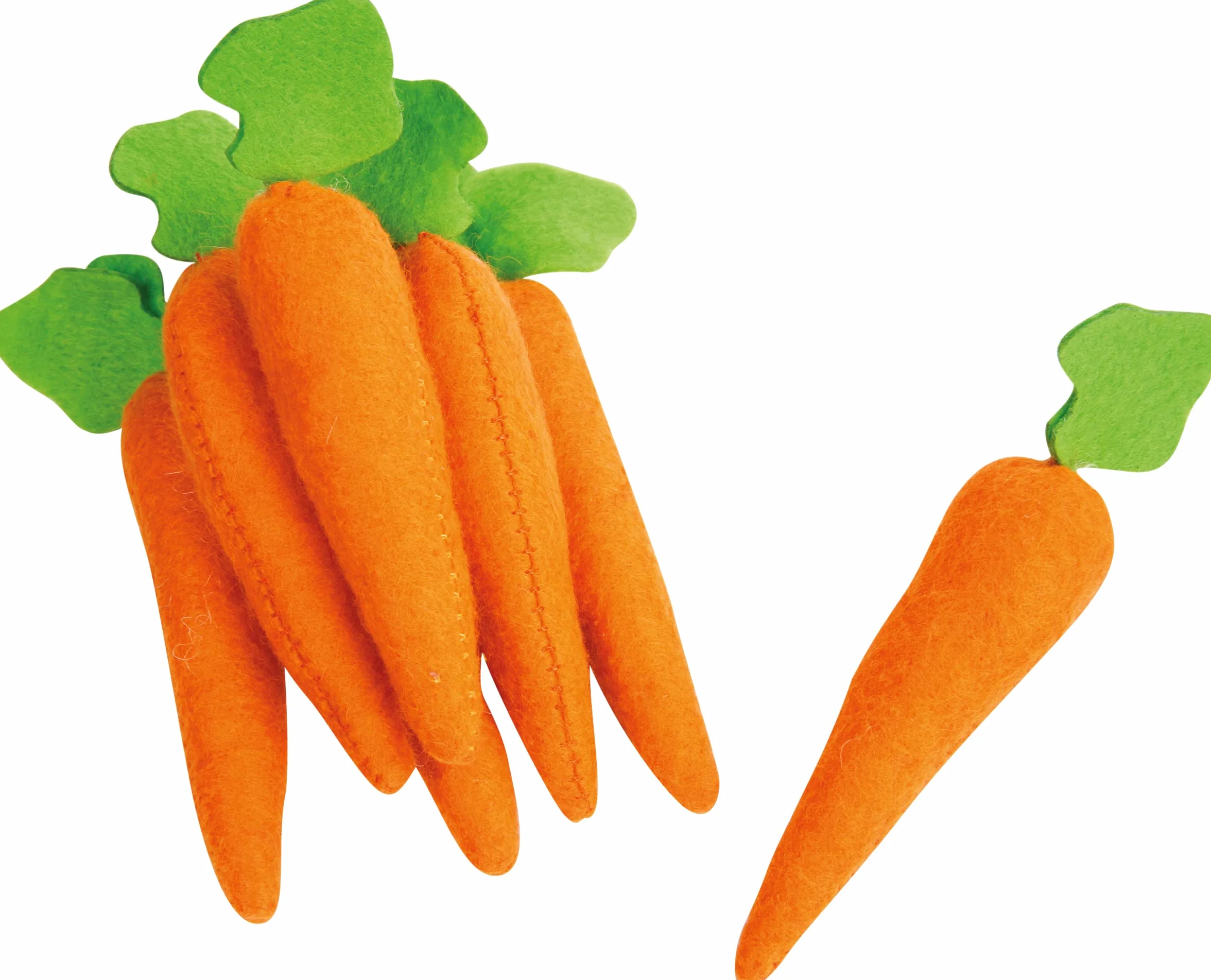 Legler 4425 Marchewki Filcowe, 7 Sztuk, Pomarańczowe/Zielone