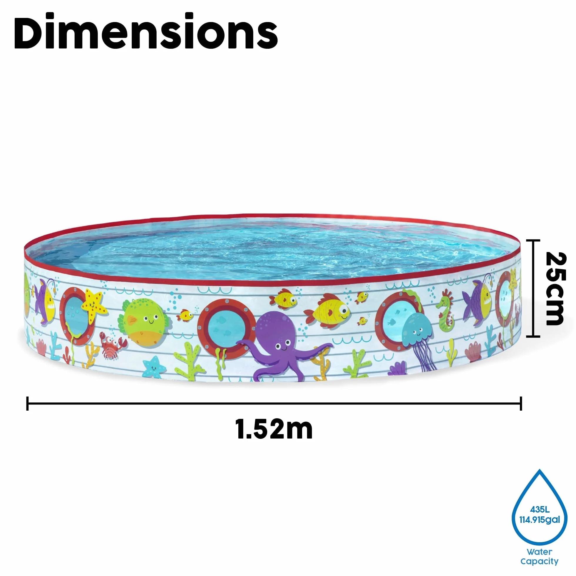 Bestway 1055029Xxx21 Φ60" X H10"/Φ1.52M X H25Cm Fill 'N Fun Pool