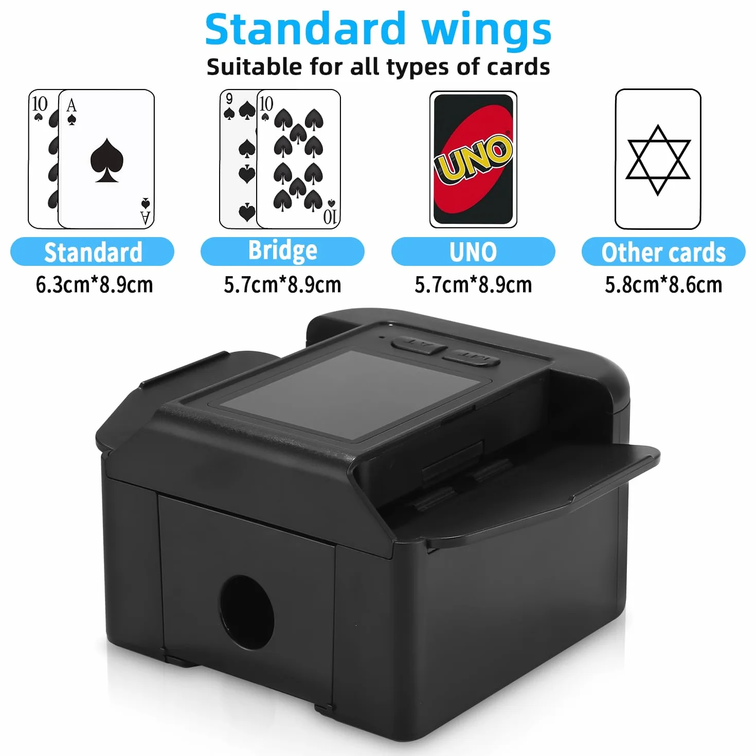 Automatyczna tasownica do 1-2 talii, mikser kart do gry, akumulator 2000 mAh, Wersja z możliwością ładowania, Cichy, Nadaje się do pokera, UNO, pokera Texas Hold'em