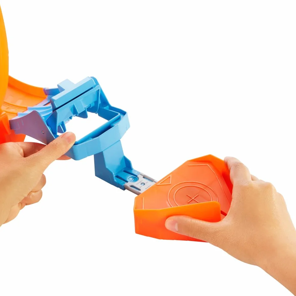 Hot Wheels Gtv13 - Loop Stunt Champion Track Set Z 1 pojazdem Hot Wheels W Skali 1:64, Zabawkowy Tor Wyścigowy dla Dzieci od 4 Lat