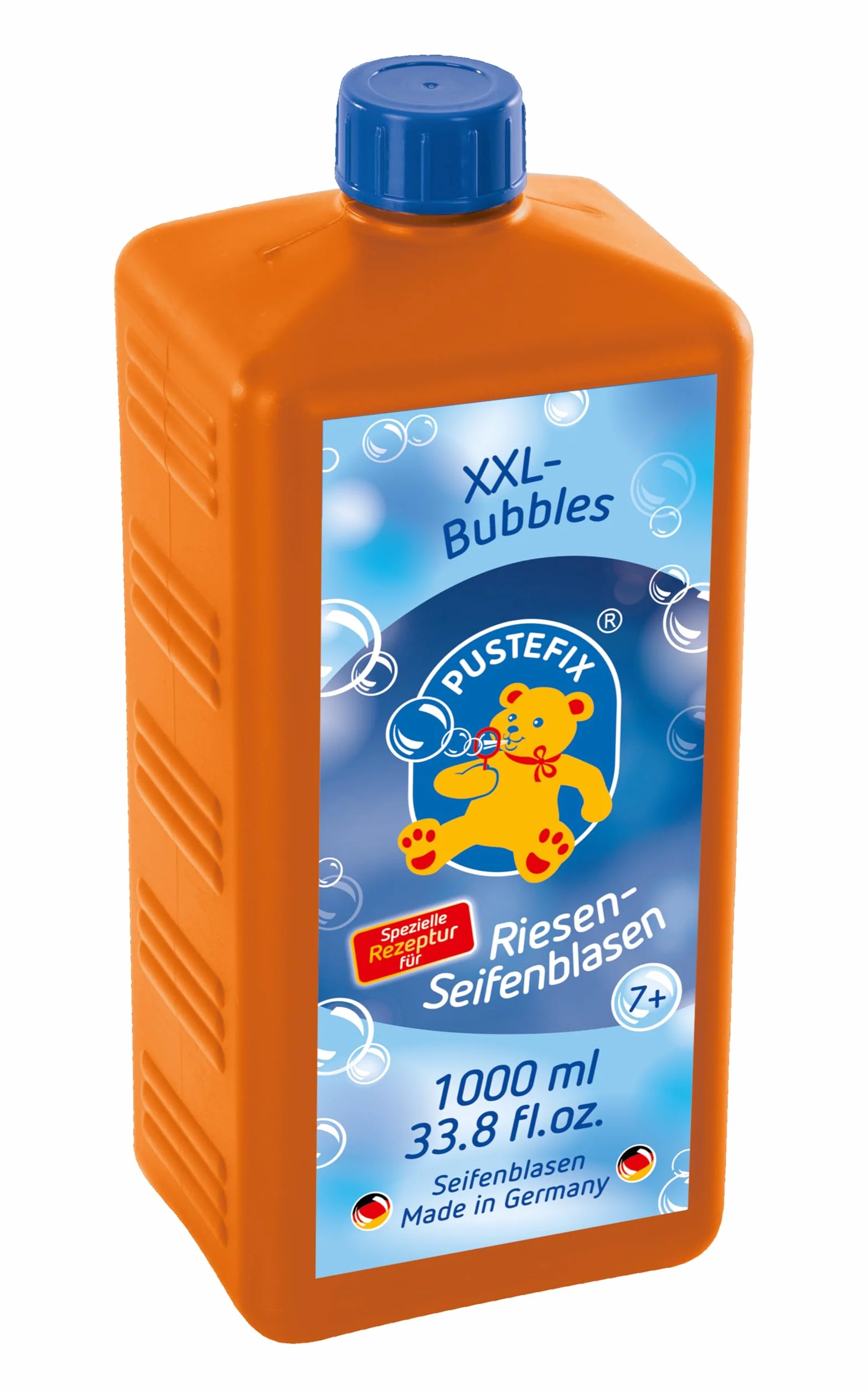 PUSTEFIX 420869872 XXL-Bubbles butelka uzupełniająca Maxi, 1000 ml wody do robienia baniek mydlanych bańki mydlane na wesele, urodziny dziecka, wieczór, ogromne bańki mydlane dla dzieci i dorosłych