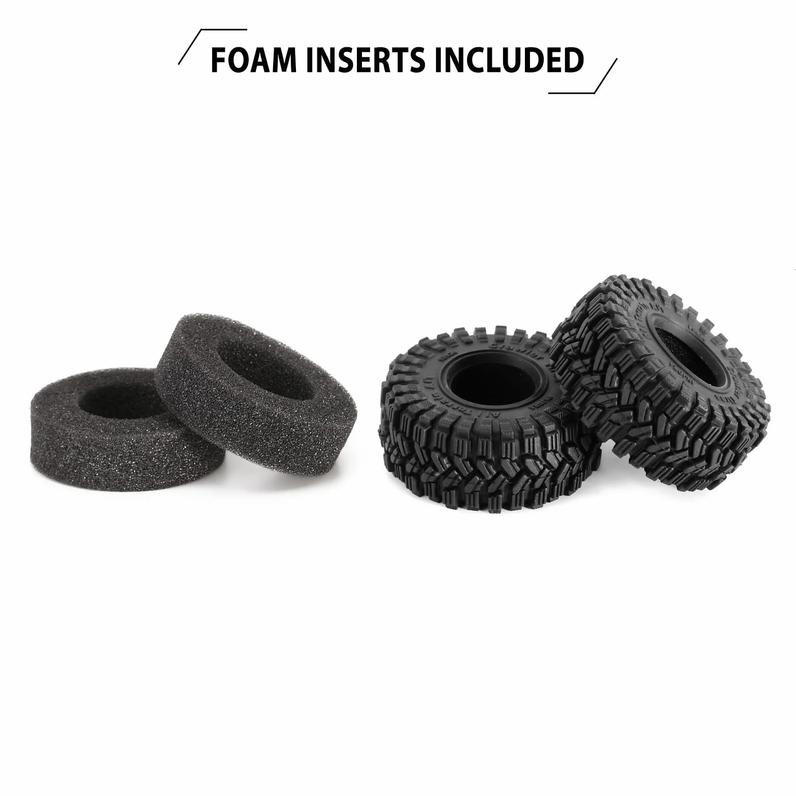 INJORA Opony 1.0 - 58 * 24 mm All-Terrain Super miękkie lepkie opony do TRX4M 1/18 1/24 RC Crawler SCX24 AX24, T1017