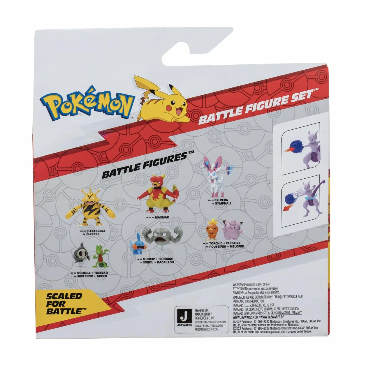 Pokemon Figurka 2-Pack Mew & Mewtwo – cm Pokémon Figury 5 &10 - Najnowsza 2023 - Oficjalnie licencjonowana zabawka Pokemon