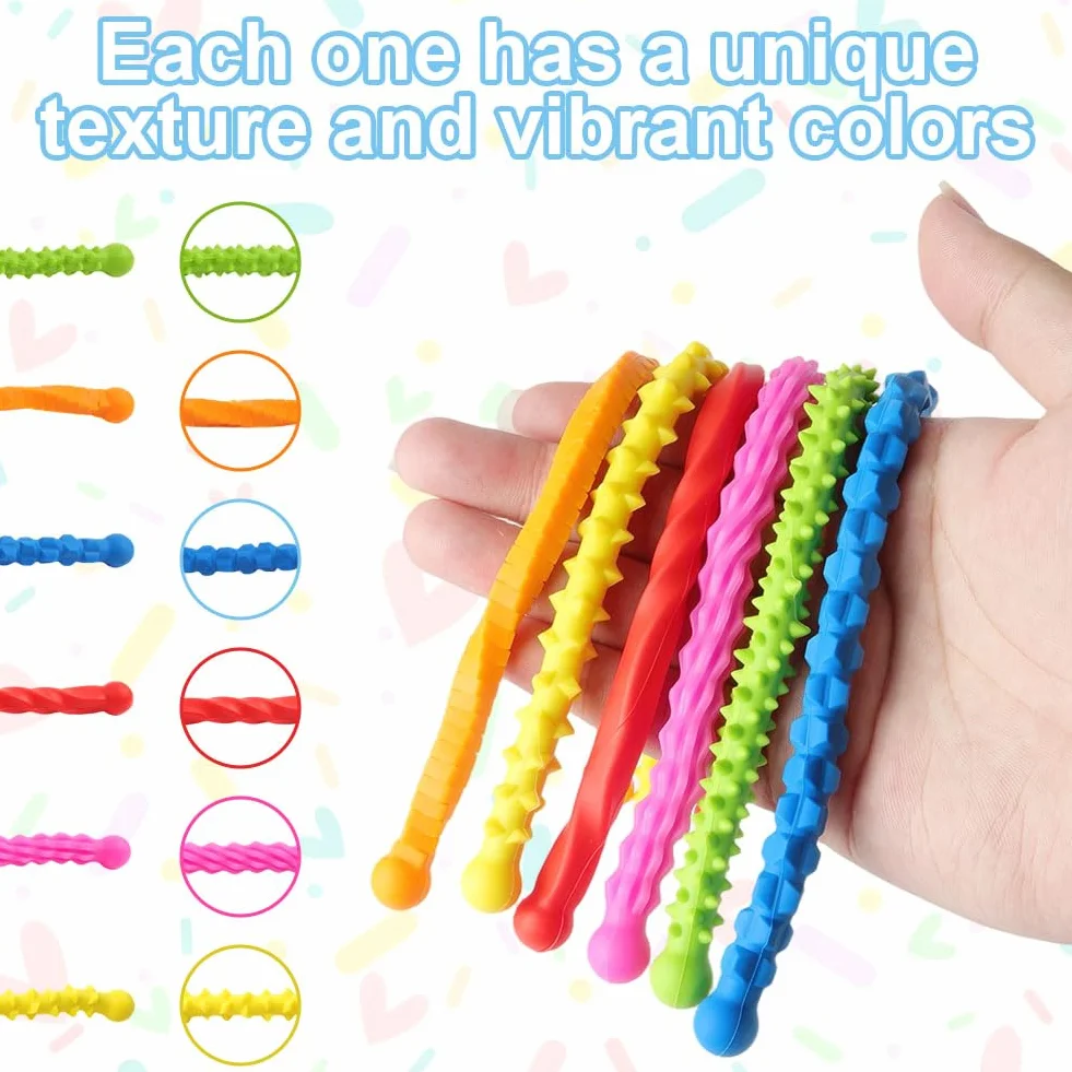 Aolso Fidget Toys 6 sztuk zabawek sensorycznych, zabawka sensoryczna dla dzieci autystycznych ADHD, fidgety do łagodzenia stresu dla dorosłych i dzieci, klasa podróżna Essentials