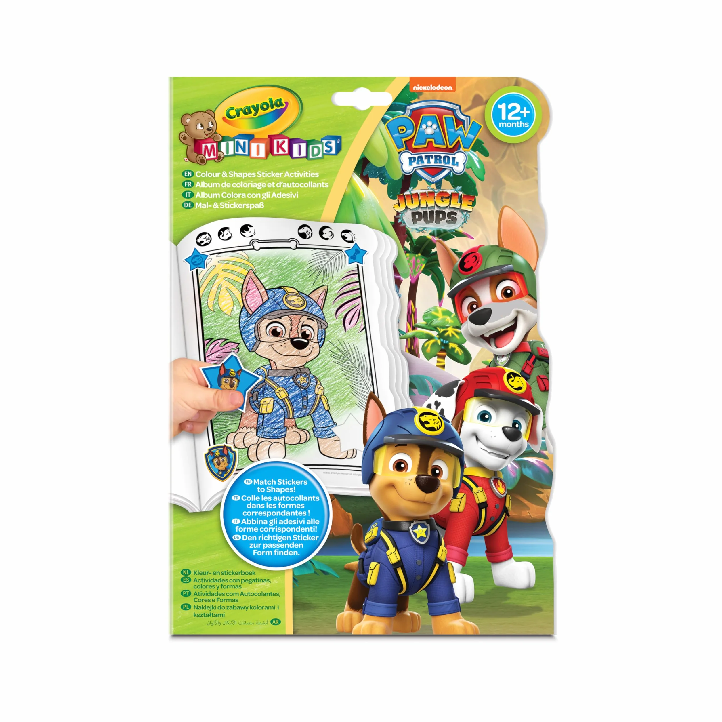 My First™ CRAYOLA 81-1375-U-001 Colour & Activity Book, Paw Patrol, 32 pages with stickers, Colouring Book