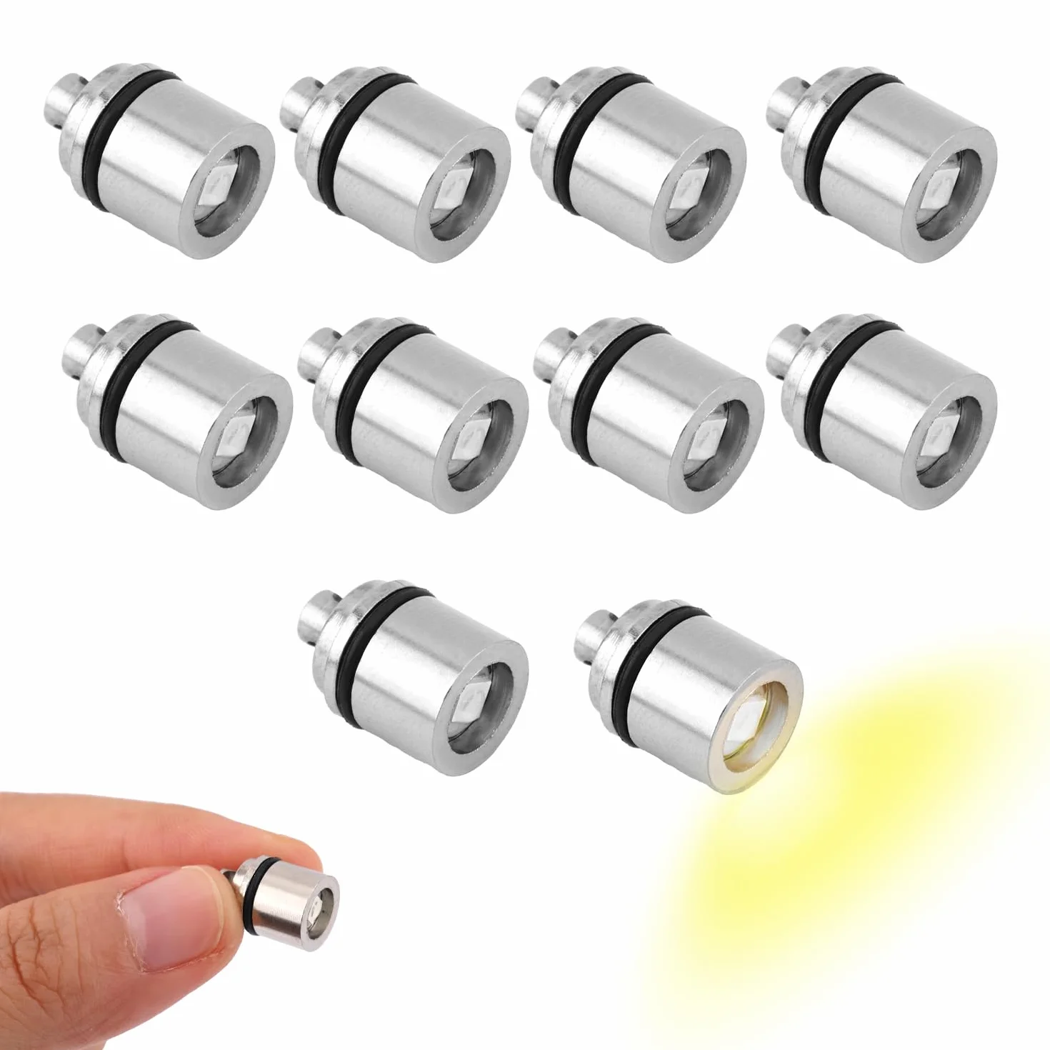 10 Sztuk Mikro Światełek LED, Zasilanych Bateriami Maleńkie Światełka Miniaturowe Modele Rękodzieła do Lampionów Papierowych Dekoracji Imprezowych Akcesoriów do Domków dla Lalek (Ciepła Biel)