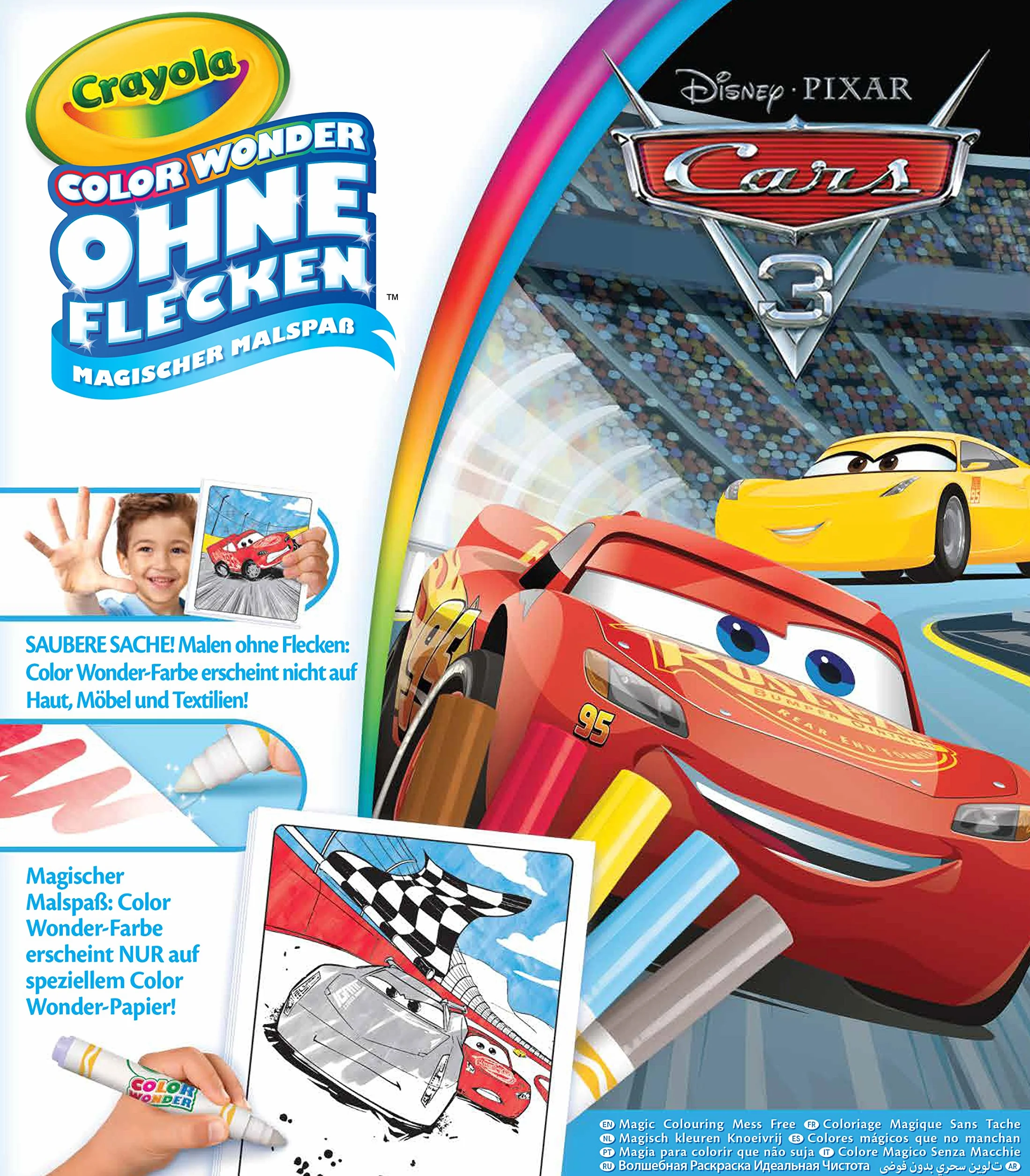 Crayola 12803.4100 Disney Pixar Color Wonder-Cars 3 kolorowanka