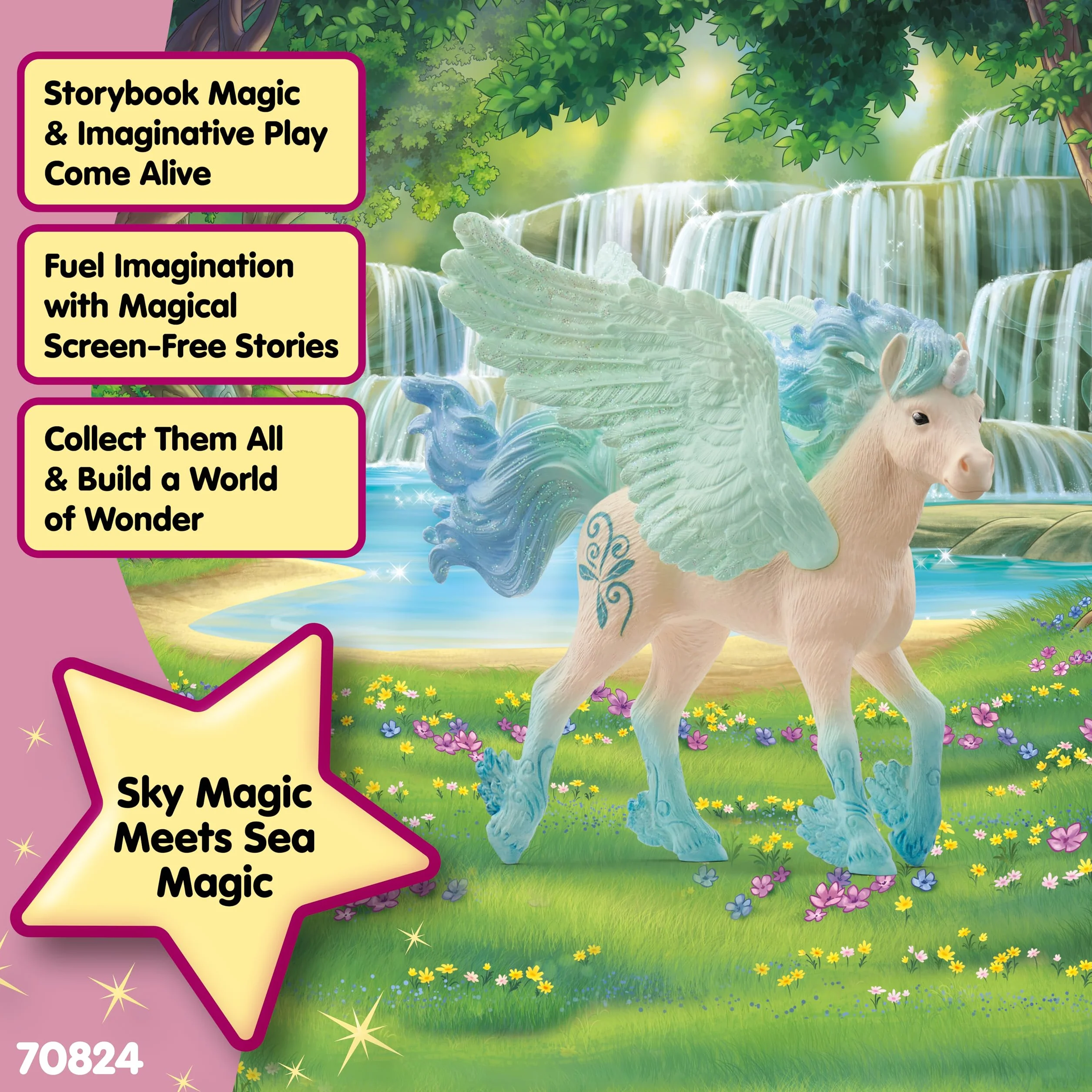 schleich 70824 Źrebię jednorożca wiatru, od 5 lat, BAYALA - figurka, 3 x 10 x 9 cm
