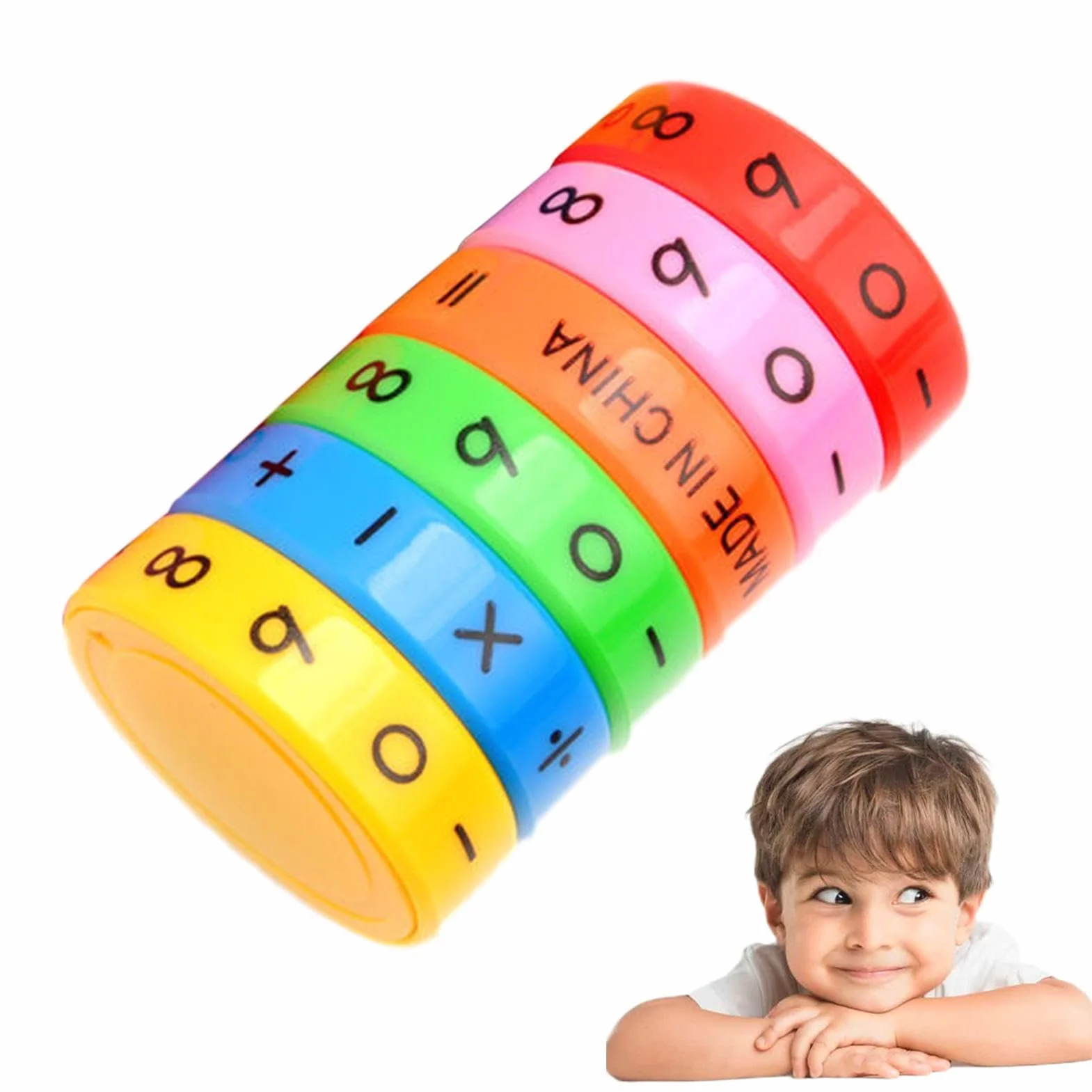 Matematyczna zabawka edukacyjna, matematyczne gry manipulacyjne, obracająca się kostka liczb matematycznych | Gra liczbowa do dodawania, odejmowania, mnożenia, dzielenia i integralności