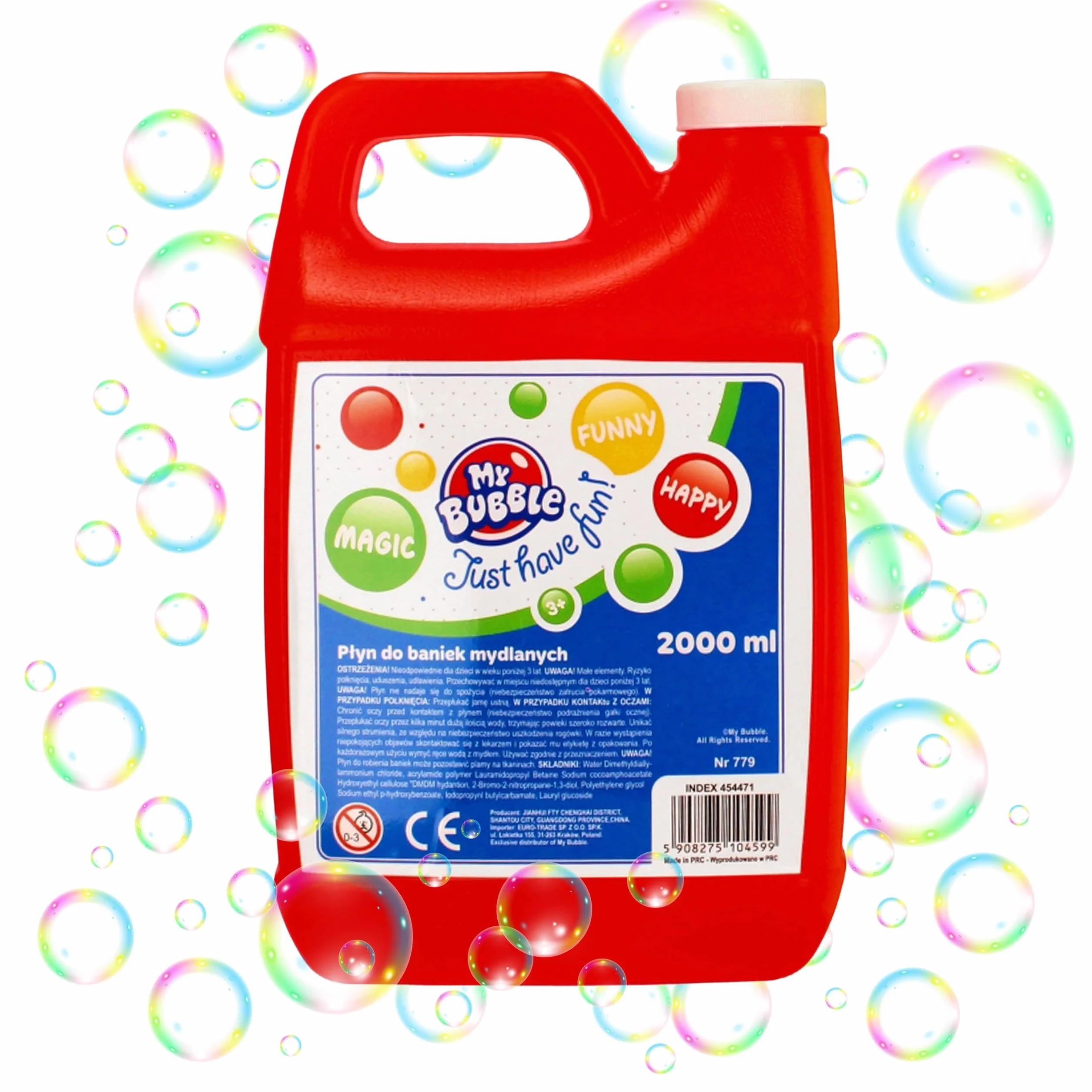 Płyn do robienia baniek mydlanych, bańki mydlane, DUŻA POJEMNOŚĆ baniak MY BUBBLE 2L (2L)