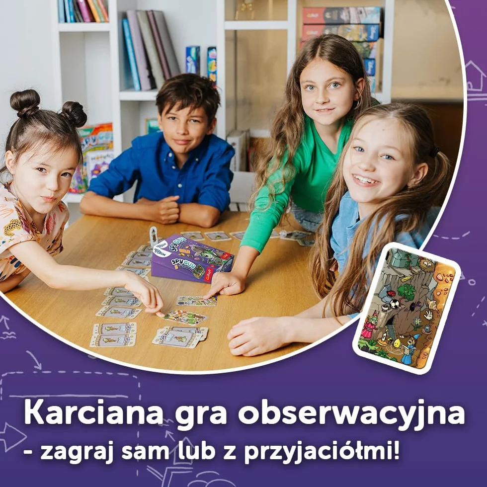 Trefl - Spy Guy 2 Gra Karciana - Kooperacyjna Gra Obserwacyjna, Kieszonkowa Gra Rodzinna, Szukanie Poszlak, dla Dorosłych i Dzieci od 5 lat