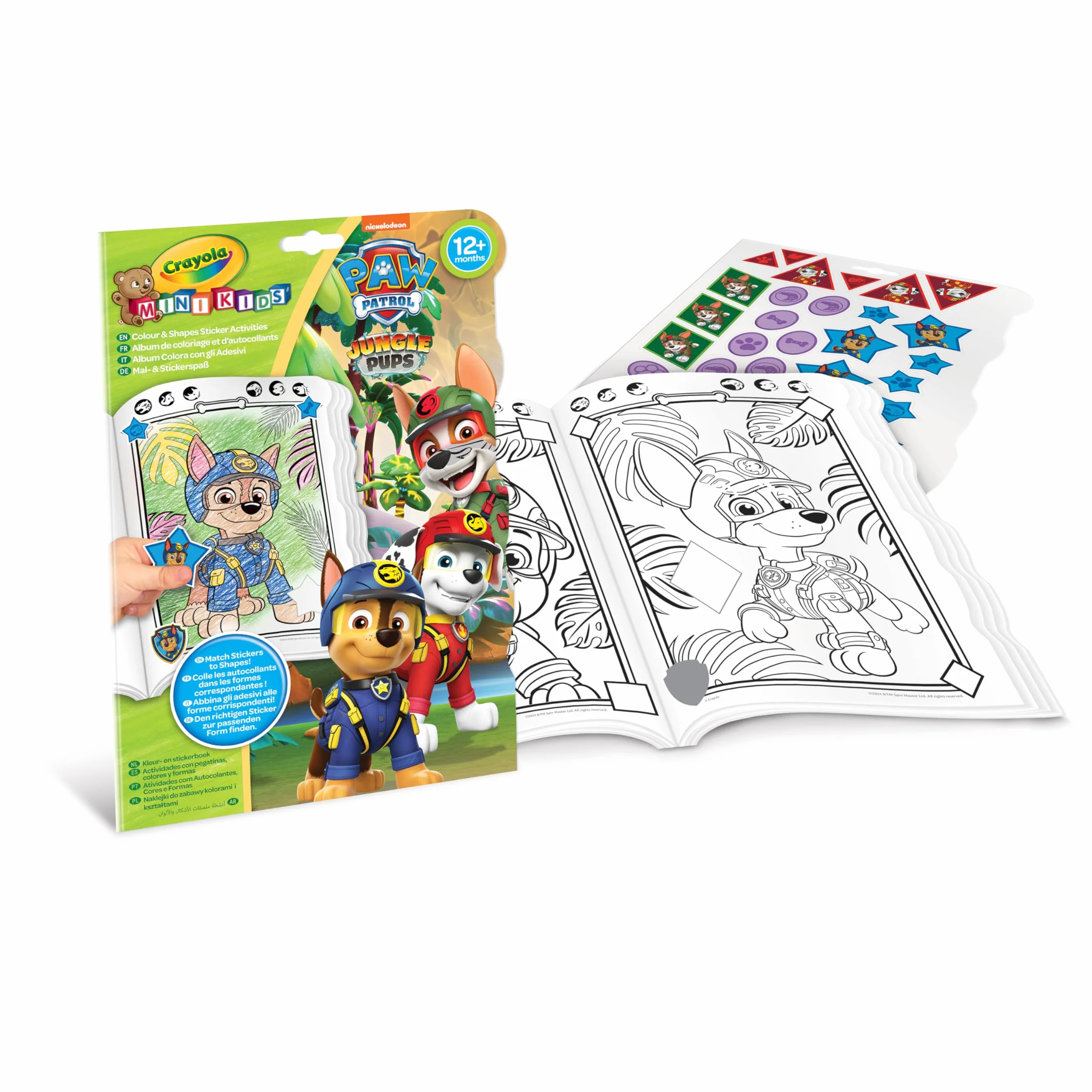 My First™ CRAYOLA 81-1375-U-001 Colour & Activity Book, Paw Patrol, 32 pages with stickers, Colouring Book