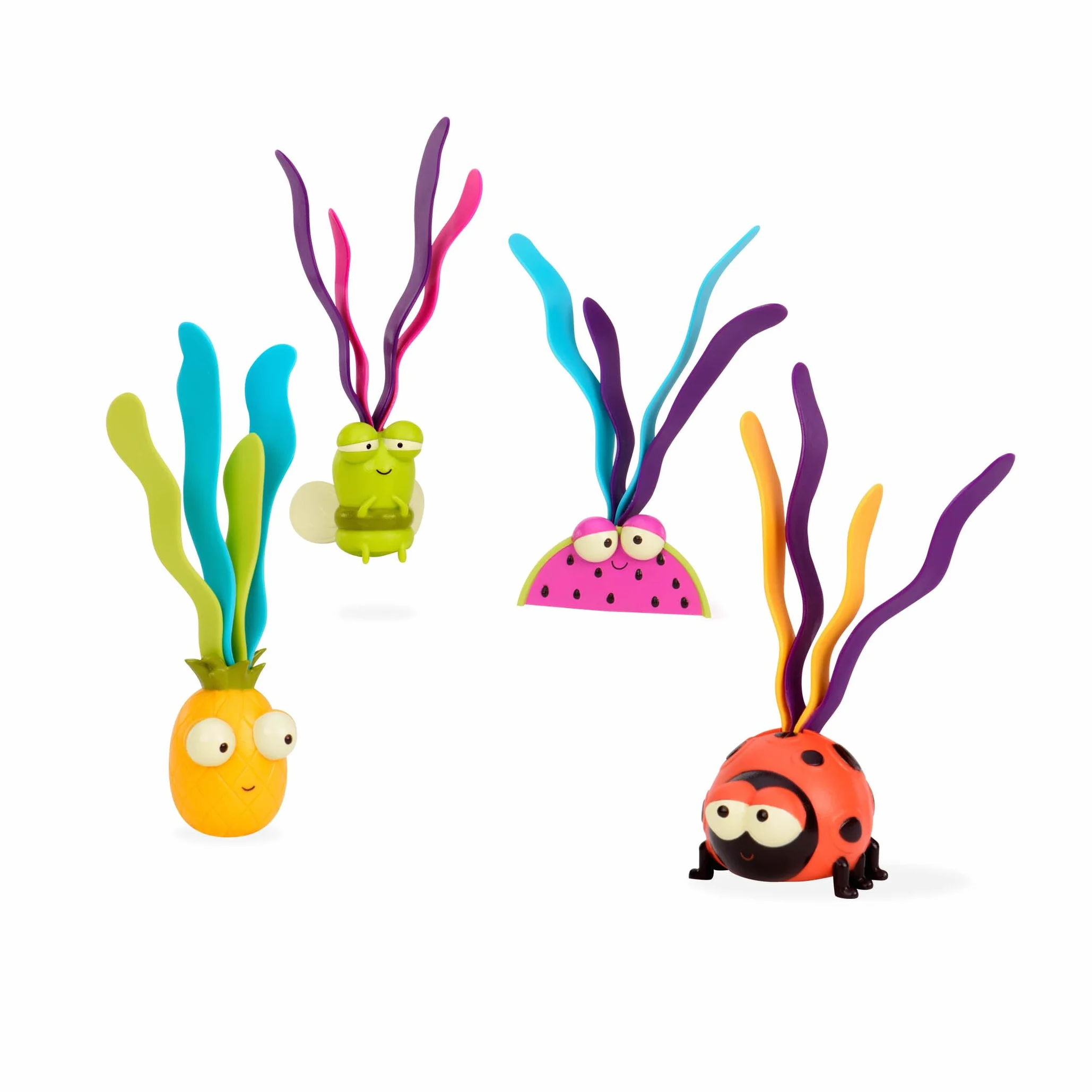 B. toys by Battat – Hippo Scoop-a-Diving Pool Toys - 1 siatka hipopotamska i 4 zabawki wodne dla dzieci 3+ (5 sztuk)