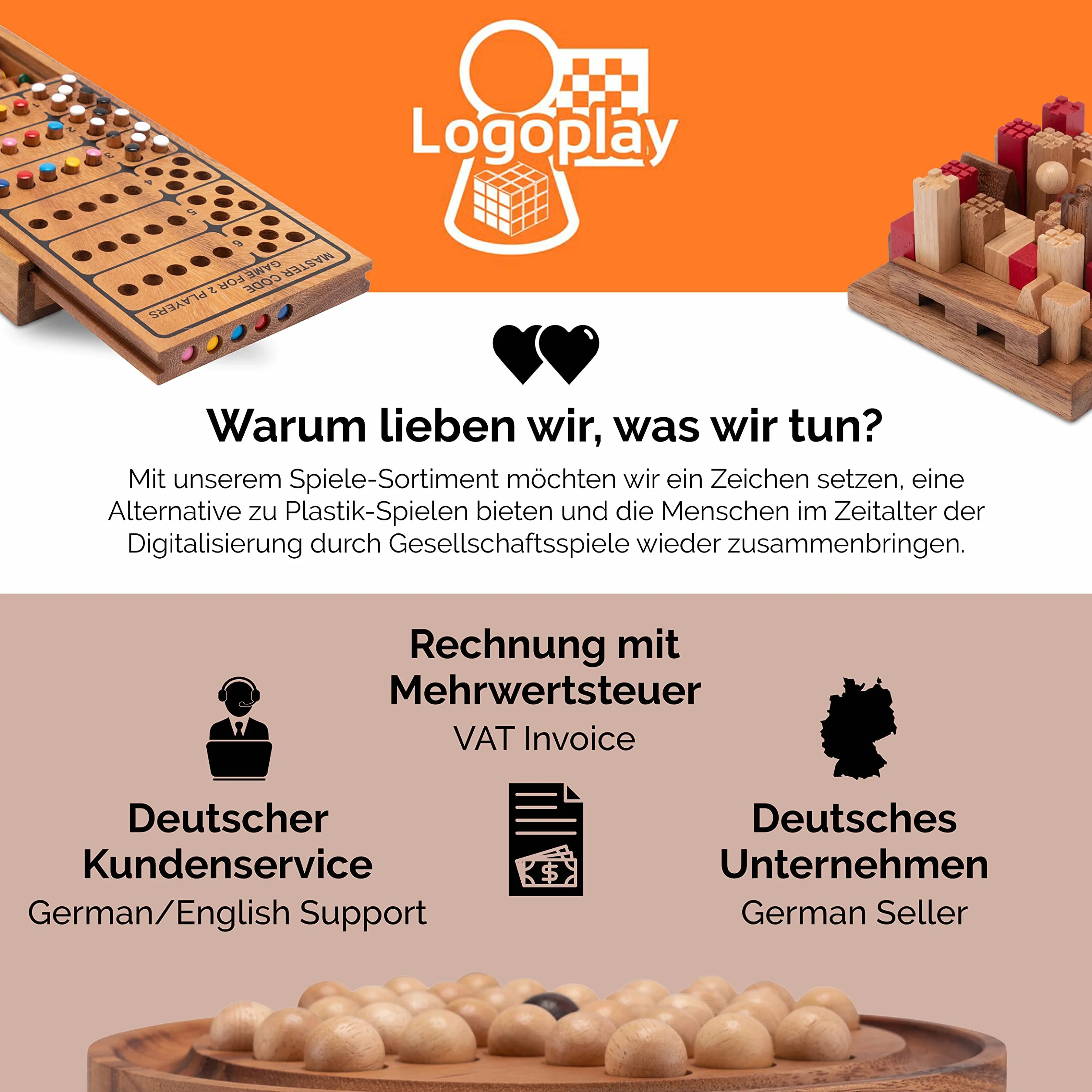 Logoplay Tri-Match - układanka z dominki - gra logiczna - łamigłówka - zagadka - gra wymagająca cierpliwości - gra logiczna z drewna