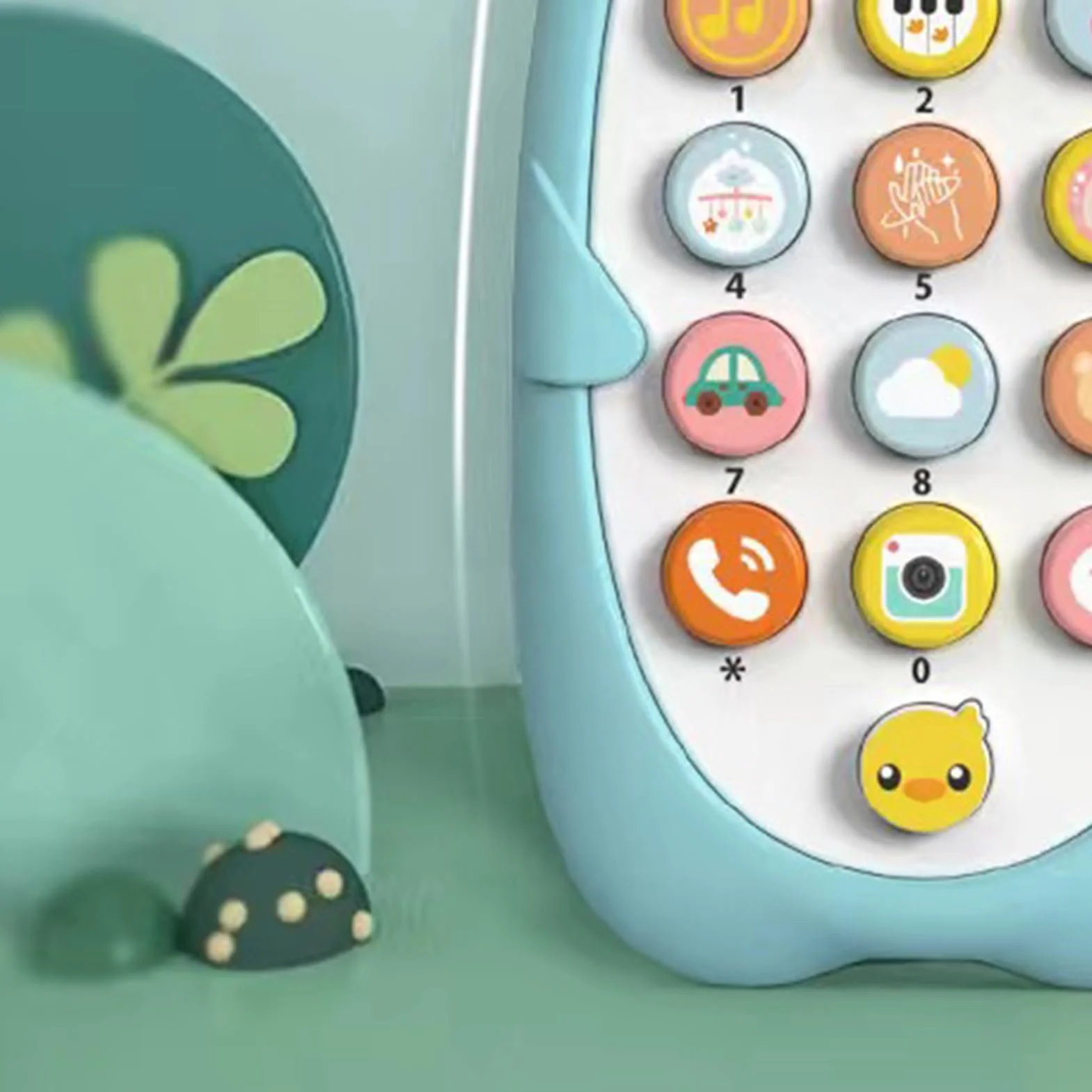Yctze Zabawki do Telefonów dla Dzieci, Maszyna do Wczesnej Edukacji, Symulacja Muzyki, Zabawka Telefoniczna z Gryzakiem, Zabawka w Jasnych Kolorach, Idealna dla Małych Dzieci w Wieku od 1 3 Lat (BLUE)