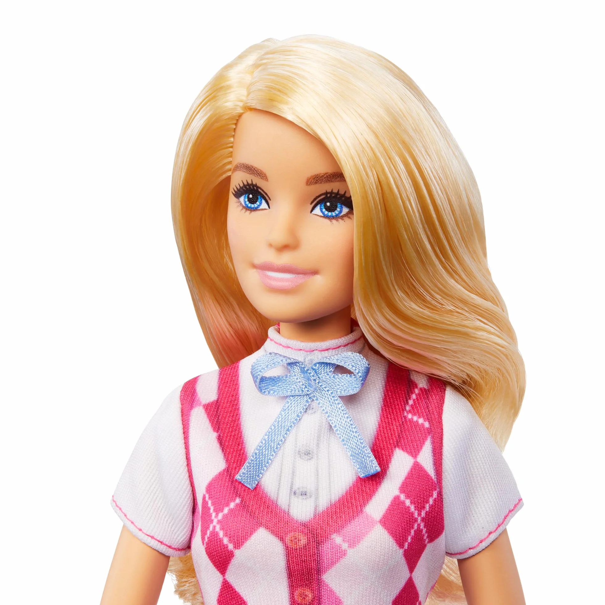 Barbie Lalka Dżokejka Malibu zabawka dla dzieci od 3 lat Lalka filmowa w zdejmowanym stroju i toczku oraz akcesoria inspirowane serialem „Barbie Mysteries: The Great Horse Chase”, HXJ38