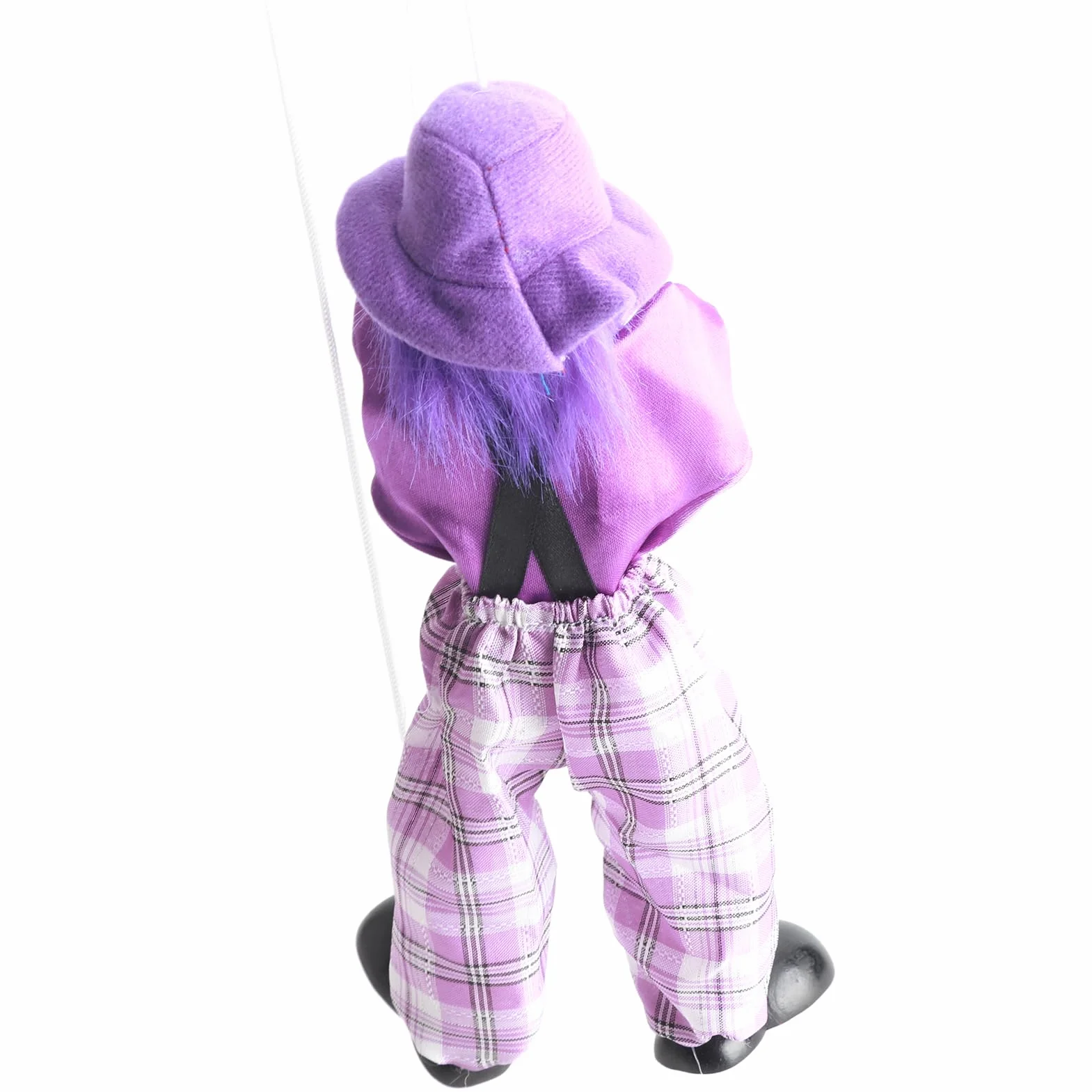 Drewniane Zabawki Rzemieślnicze Marionetki śmieszne Kolorowe Lalki ze Sznurkiem na Prezenty dla Dzieci, Zabawki Wczesnego Rozwoju (PURPLE)