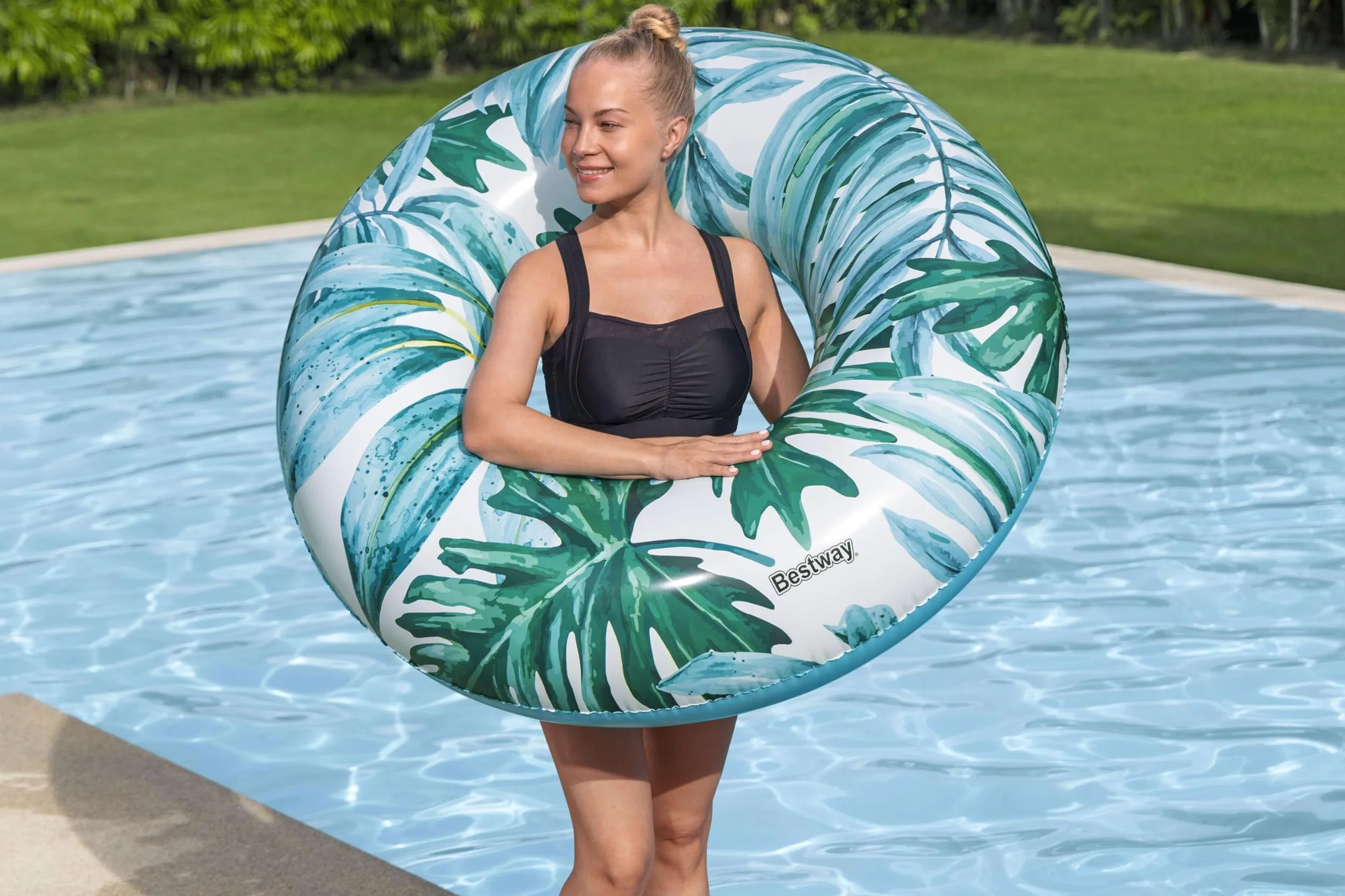 Bestway 1036237Xxx21 Φ47"/Φ1.19M Tropical Palms Swim Ring