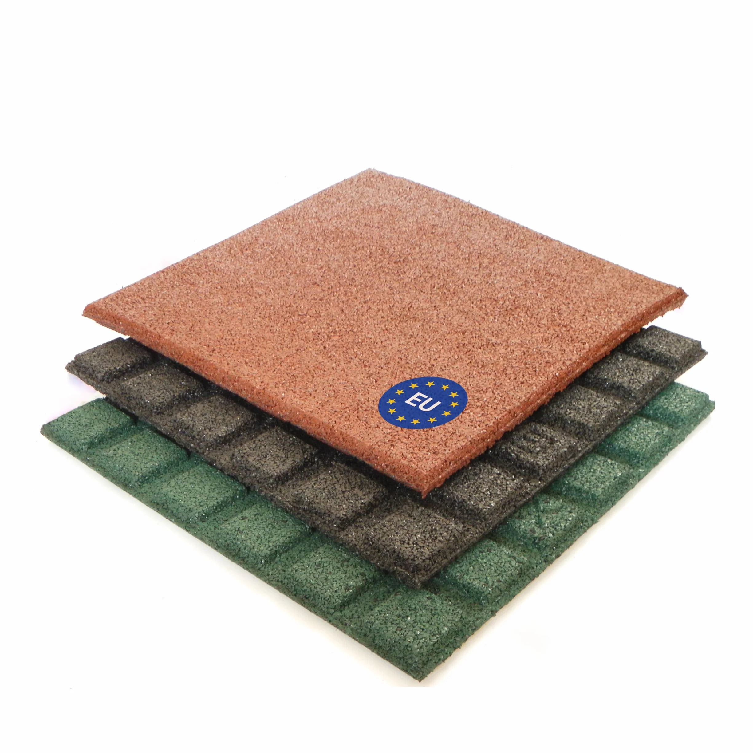 Gartenpirat Mata amortyzująca 50x50 cm 25 mm czerwona – mata gumowa antypoślizgowa do ogrodu, na plac zabaw, pod huśtawkę i zjeżdżalnię – do wewnątrz i na zewnątrz